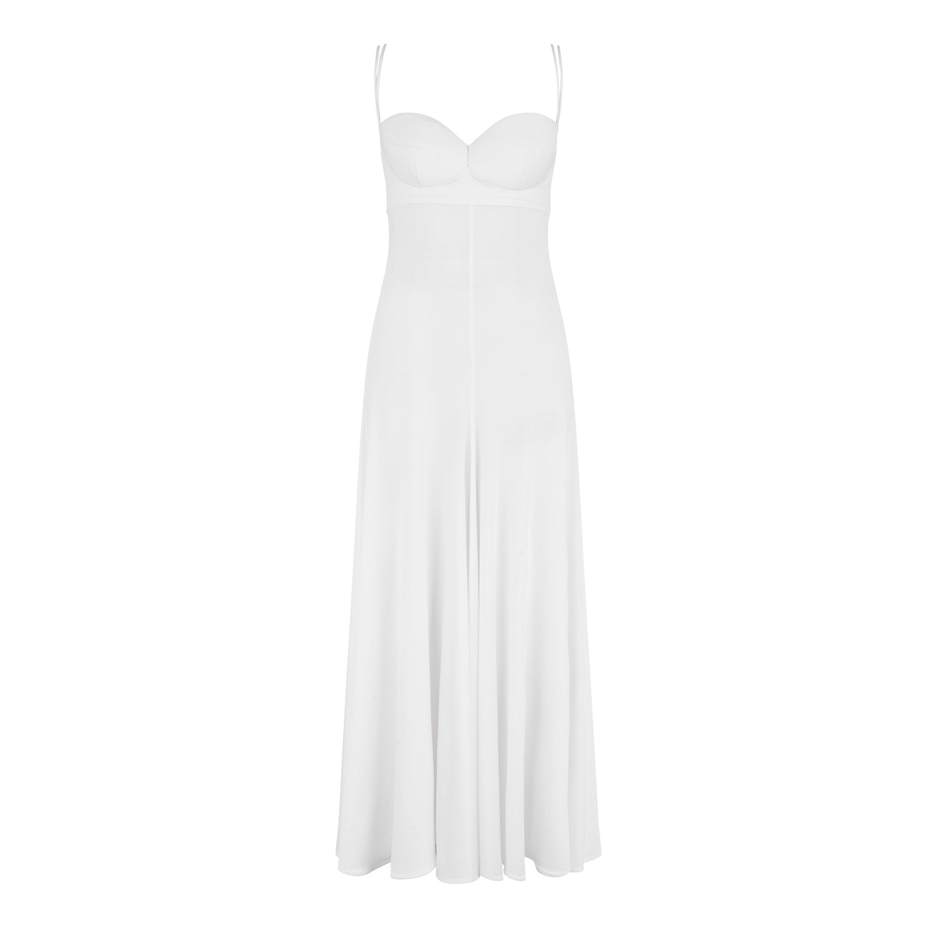 White 20 - Magda Butrym - Rose Sweetheart Midi Dress - 1