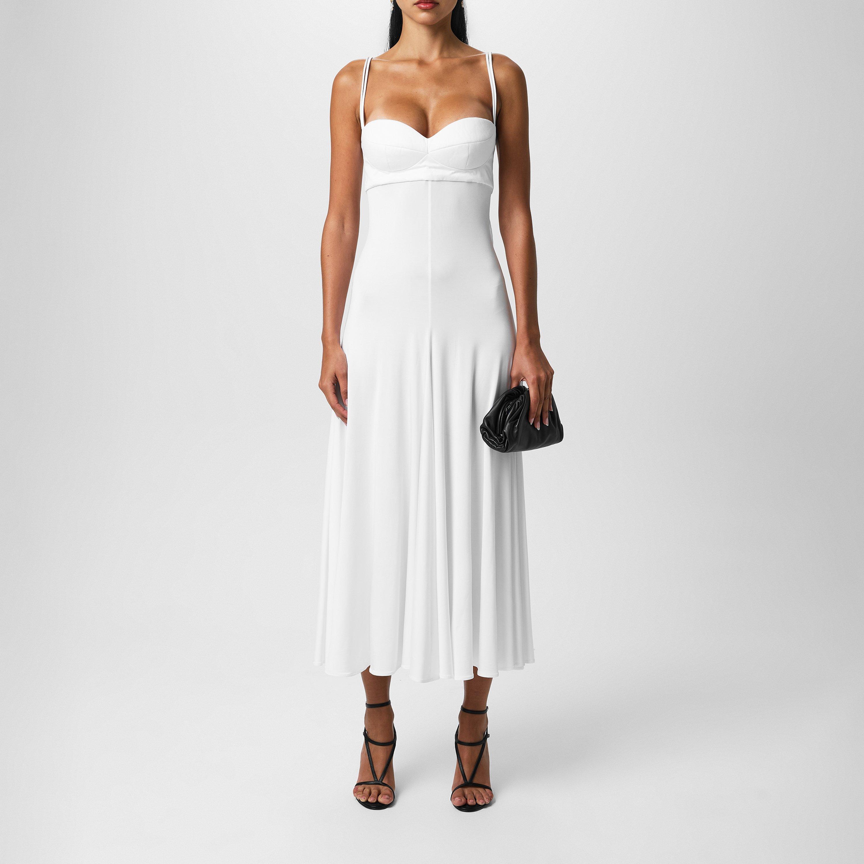 White 20 - Magda Butrym - Rose Sweetheart Midi Dress - 3