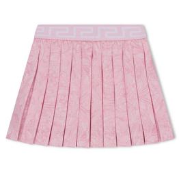 Versace Junior Girls Barocco Pleated Mini Skirt