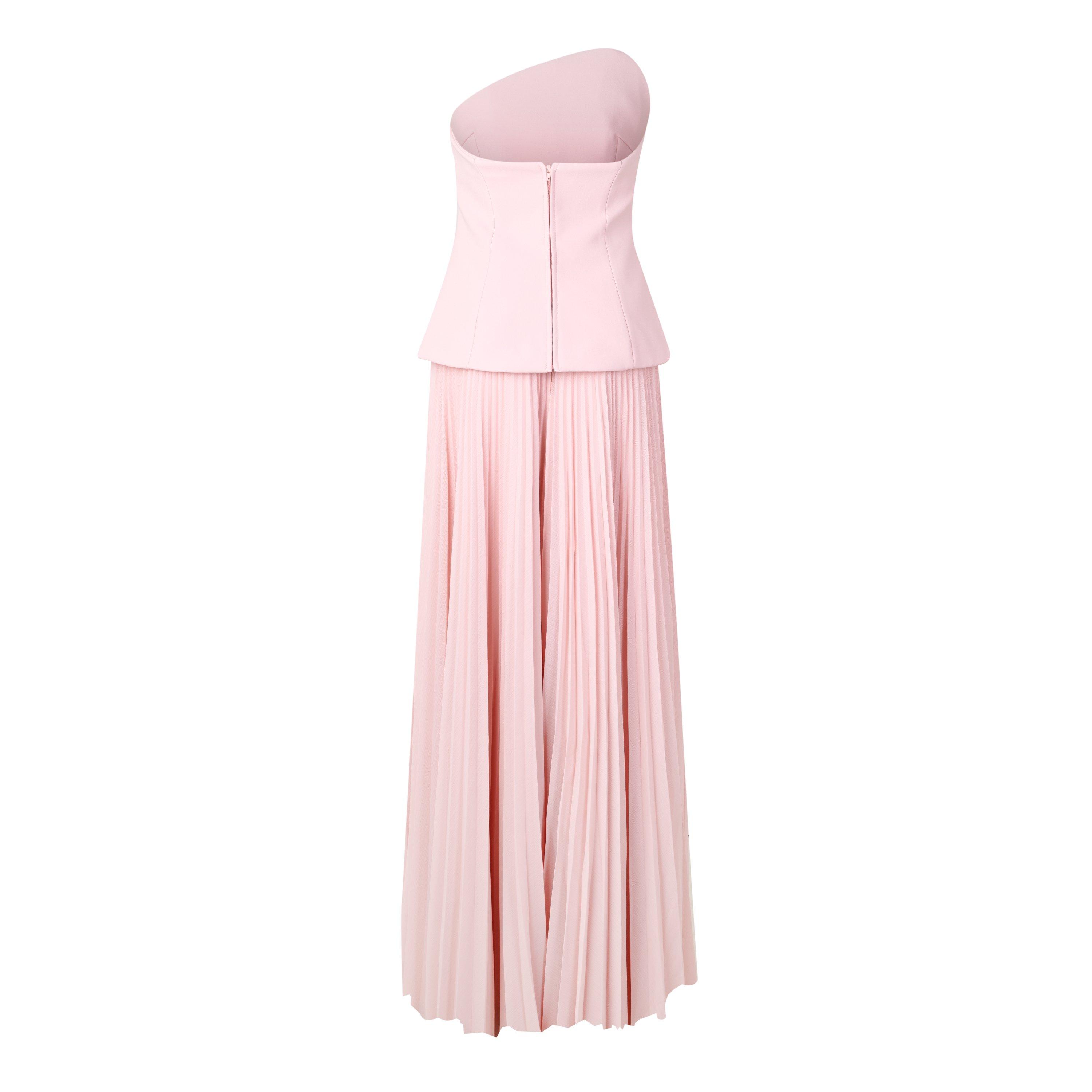 PINK - Solace London - Women's Britt Strapless Pleated Maxi Dress - 2