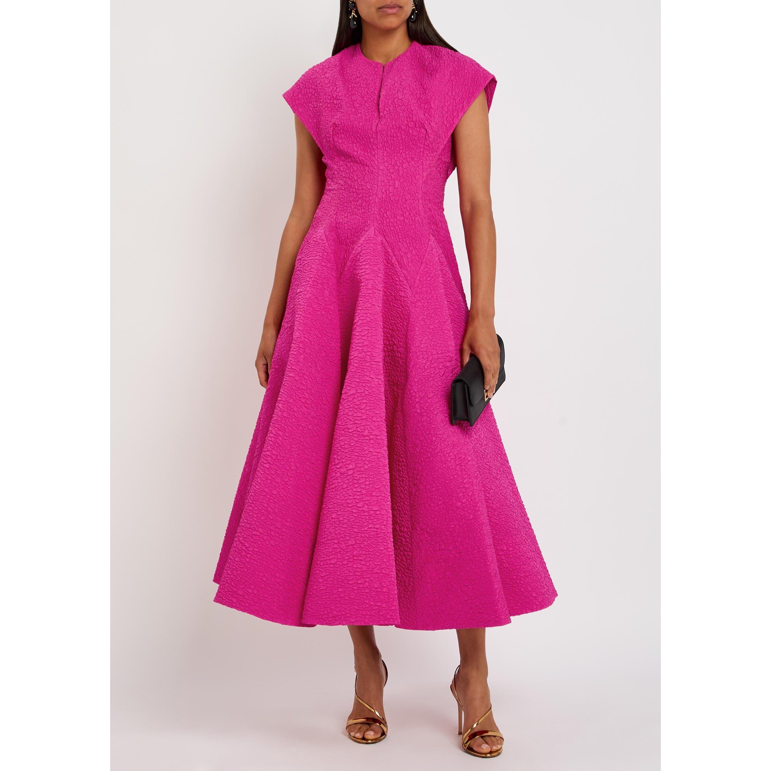 FUCHSIA - Roksanda Ilincic - Women's Rova Cloqué Maxi Dress - 5