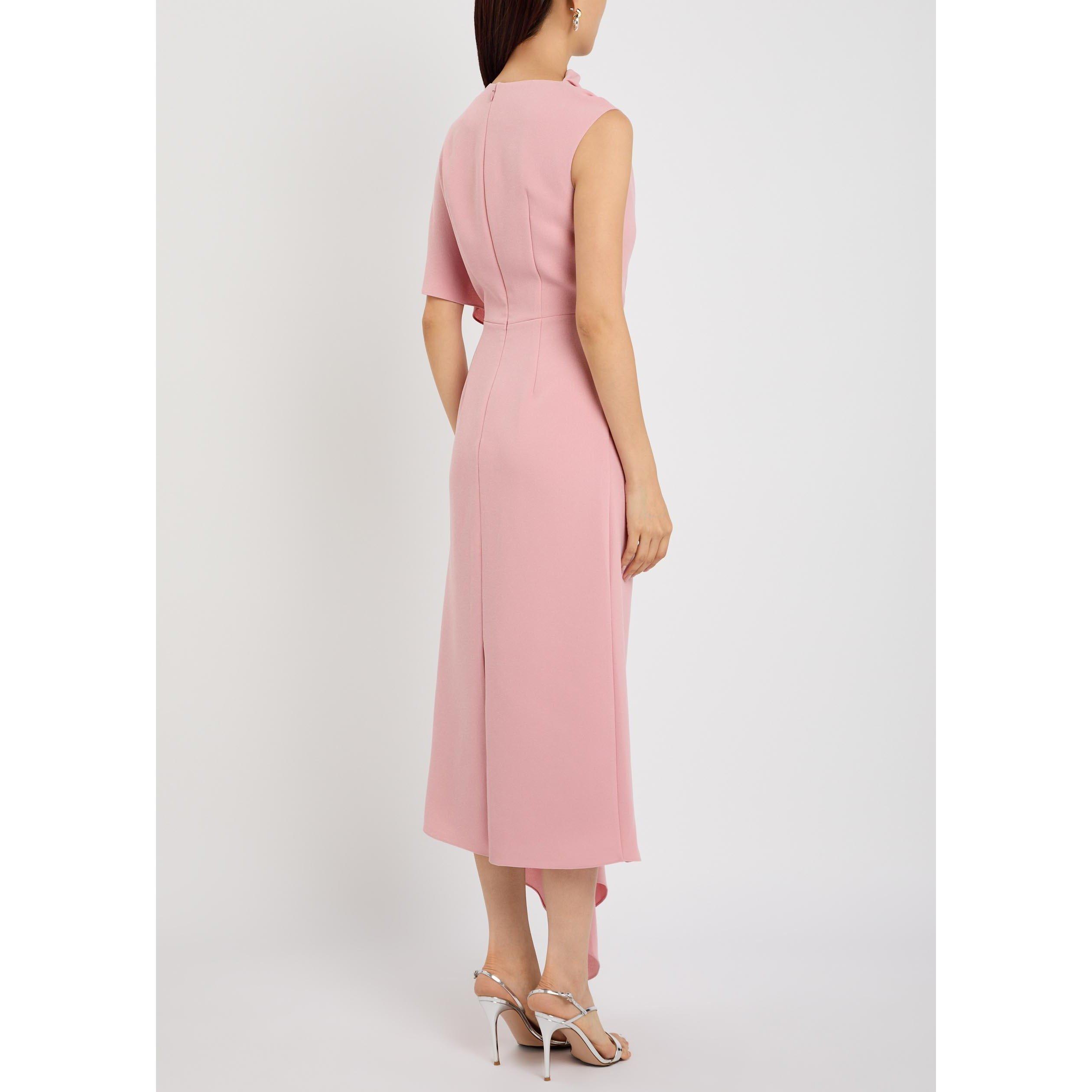 PINK - Roksanda Ilincic - Women's Elva Crepe High-Neck Maxi Dress - 3
