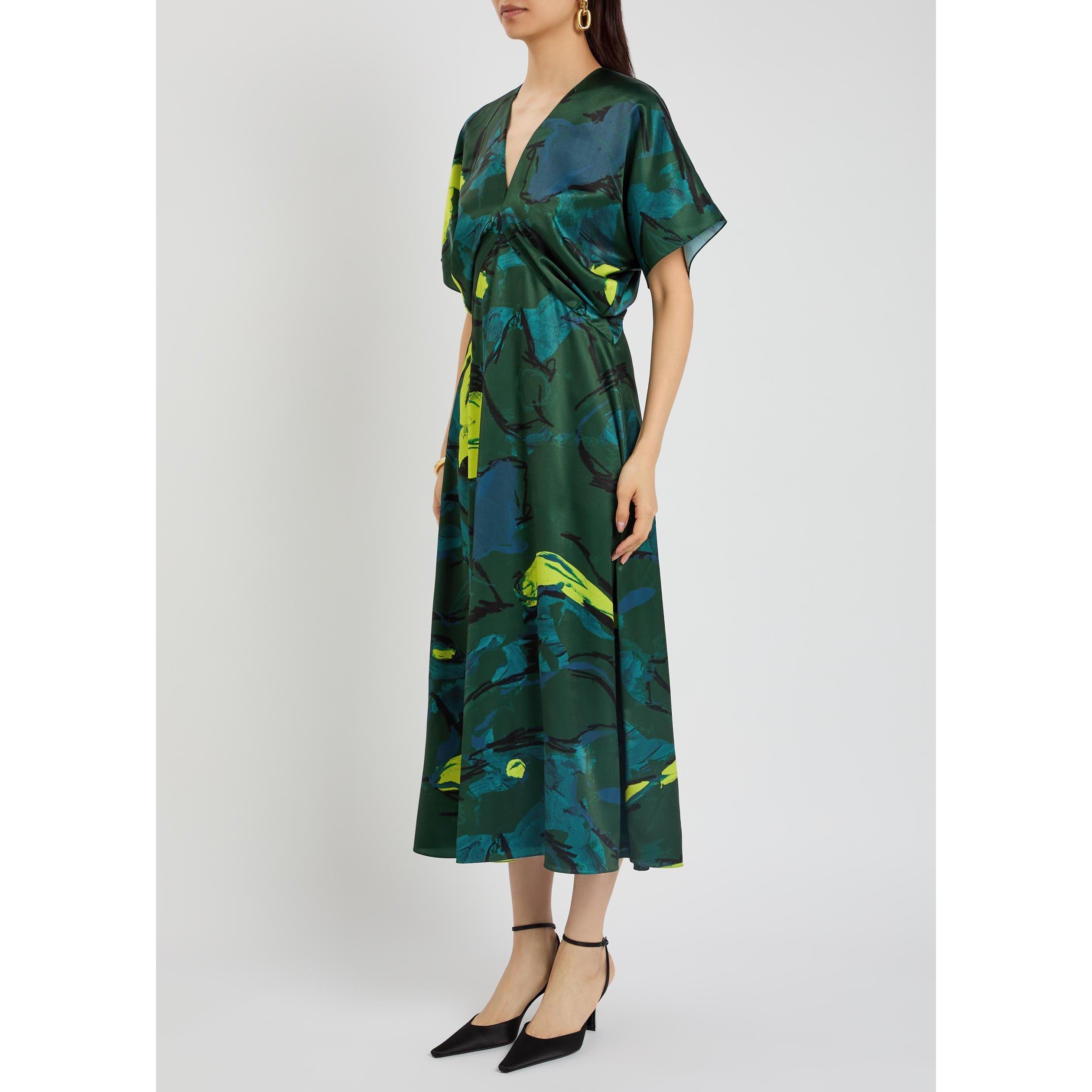 MULTICOLOURED - Roksanda Ilincic - Women's Sadee Satin Maxi Dress - 2