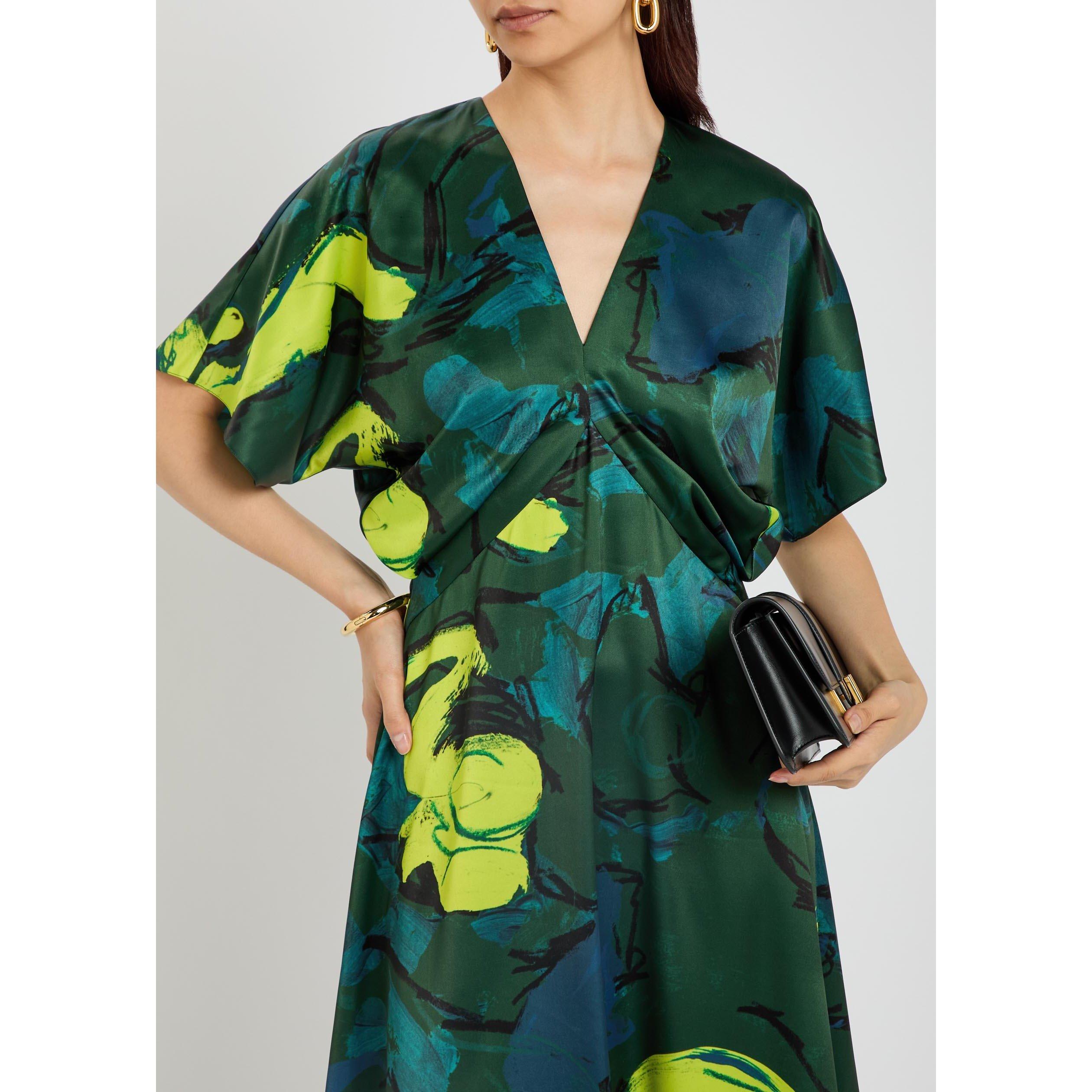 MULTICOLOURED - Roksanda Ilincic - Women's Sadee Satin Maxi Dress - 4