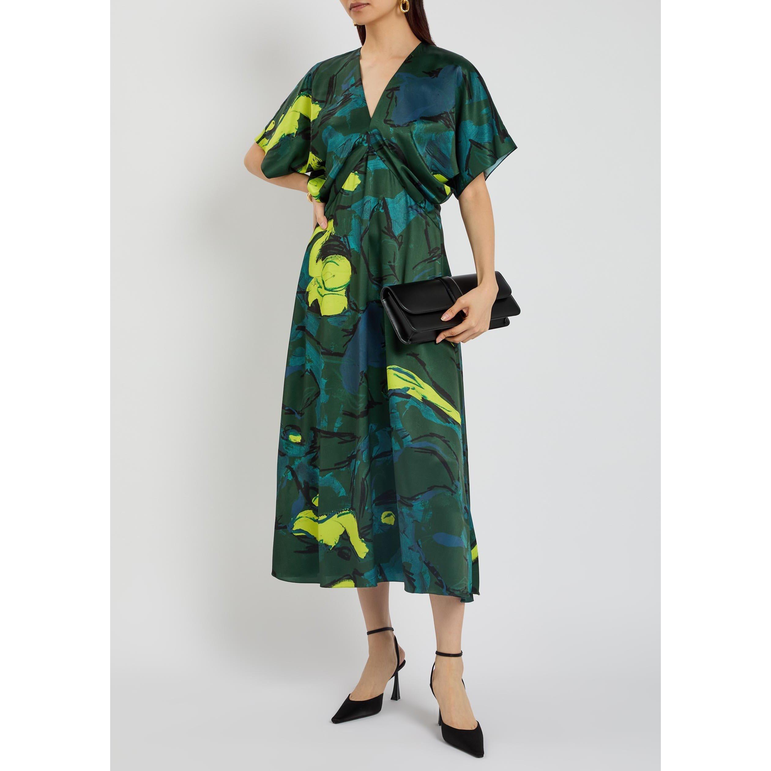 MULTICOLOURED - Roksanda Ilincic - Women's Sadee Satin Maxi Dress - 5