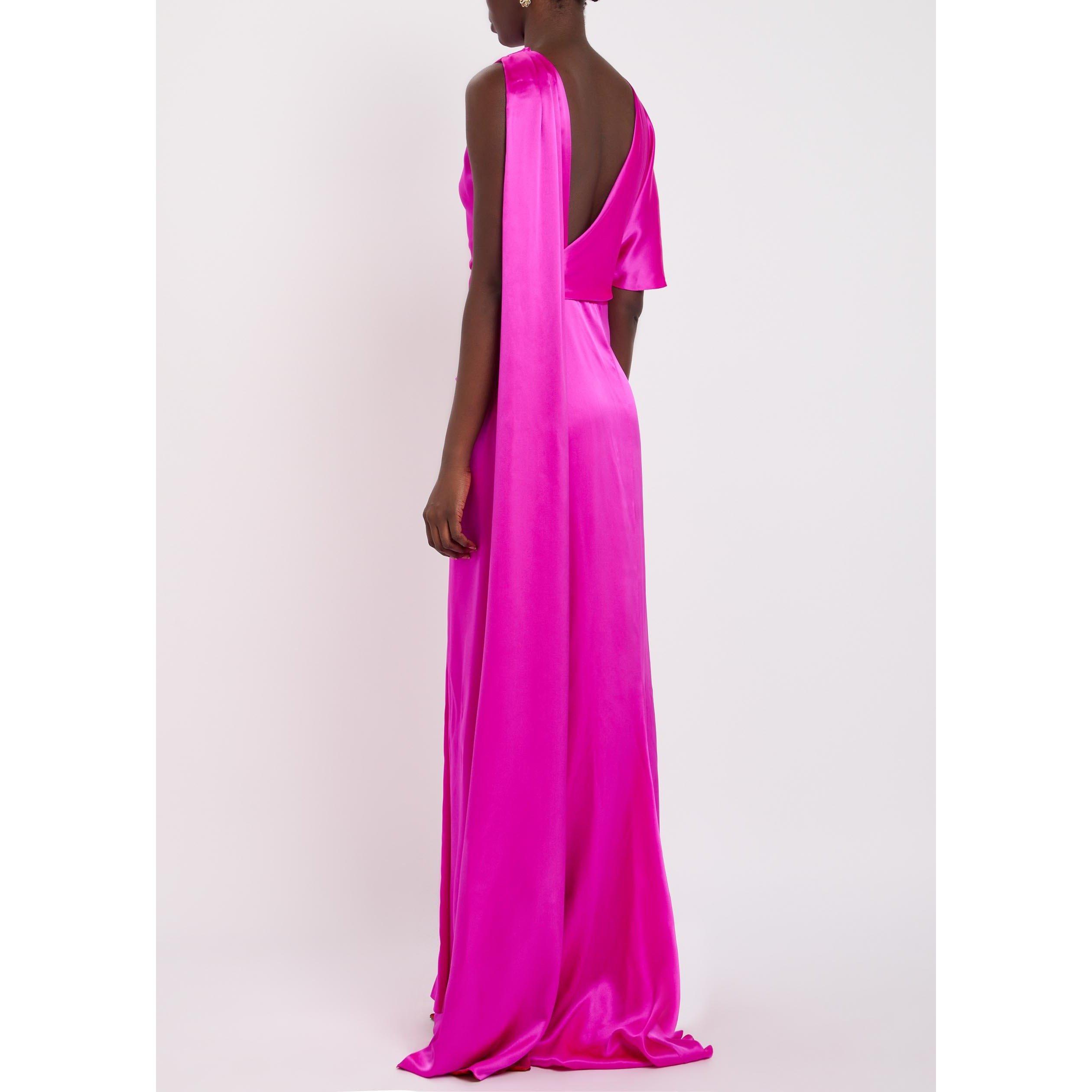 FUCHSIA - Roksanda Ilincic - Women's Silk Maxi Dress - 3