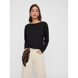 Pieces Long Sleeve O-Neck Top
