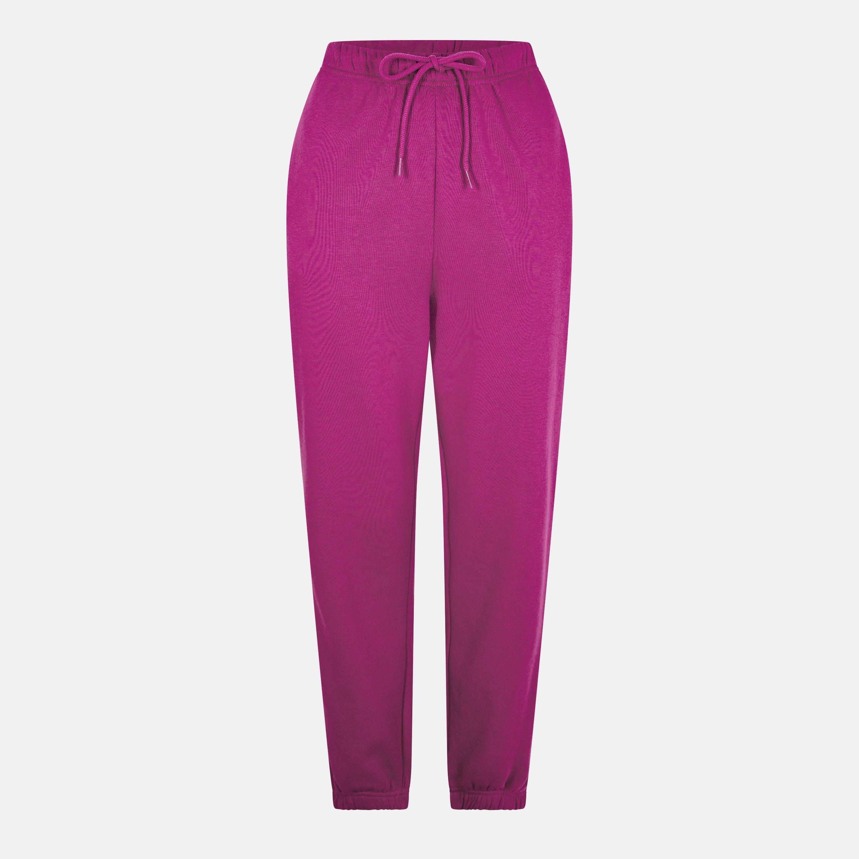 Pieces Women's Heavyweight Closed Hem Fleece Joggers - Fstivl Fuchsia - 8 (XS)