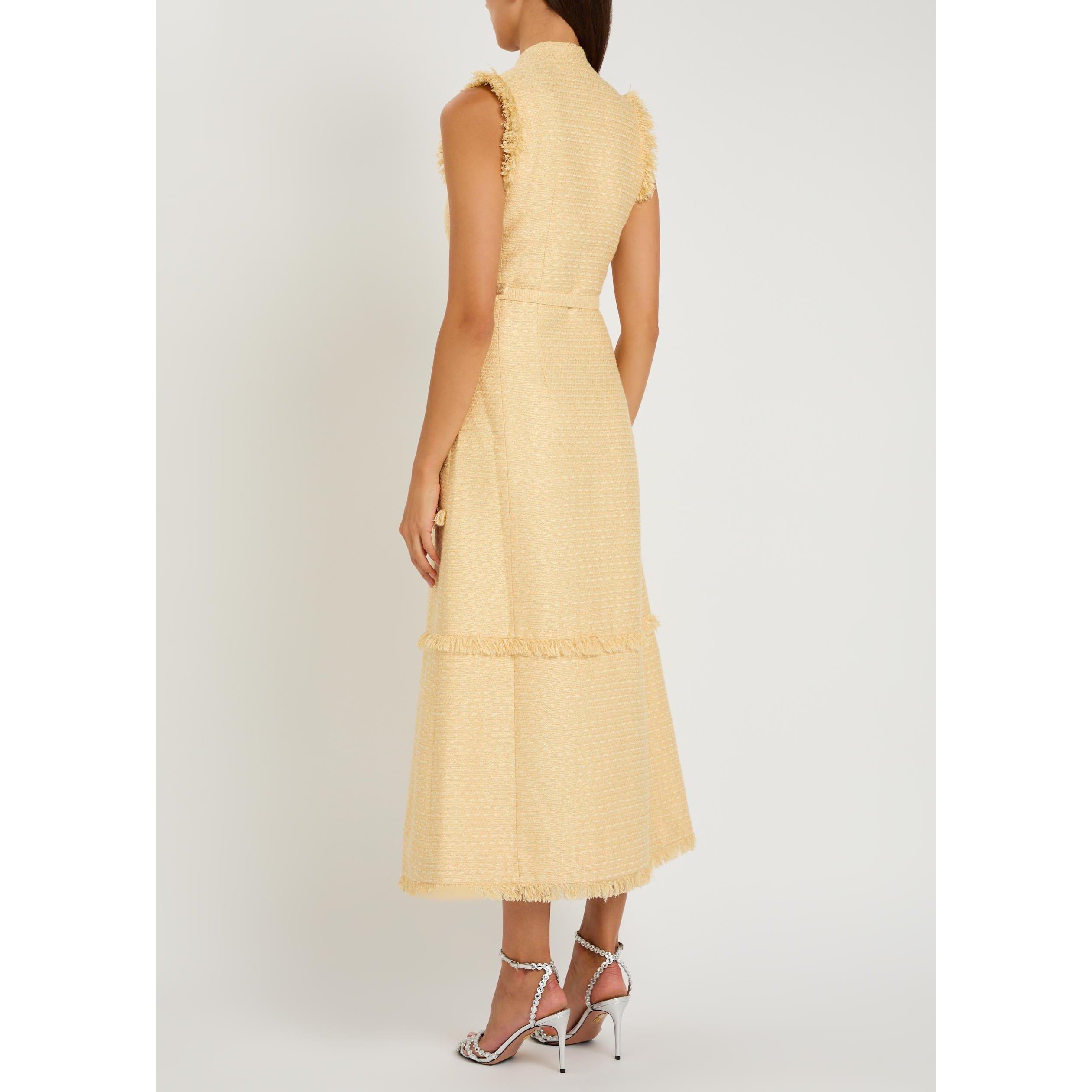 YELLOW - Huishan Zhang - Women's Corinthe Tweed Dress - 3