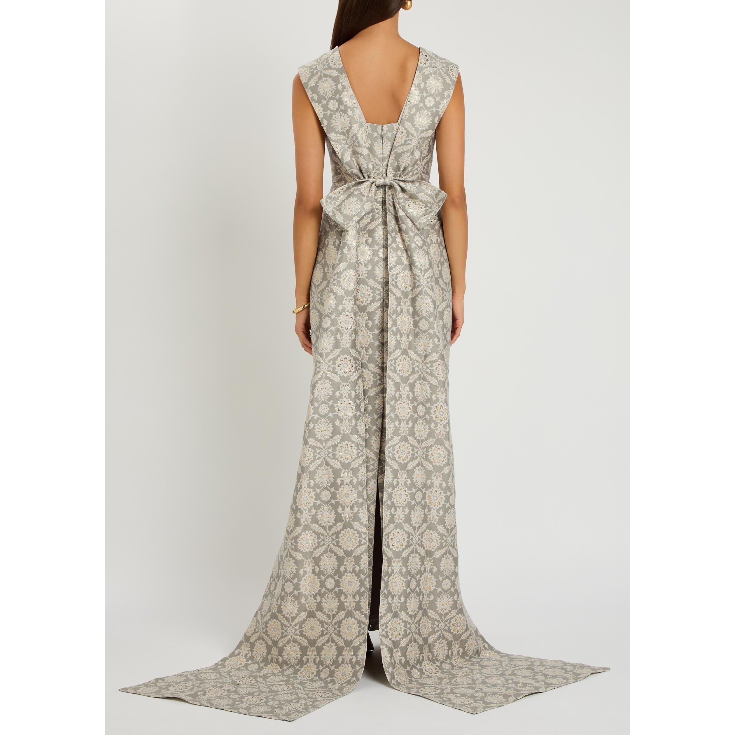 GREY - Huishan Zhang - Women's Patsy Jacquard Maxi Dress - 3