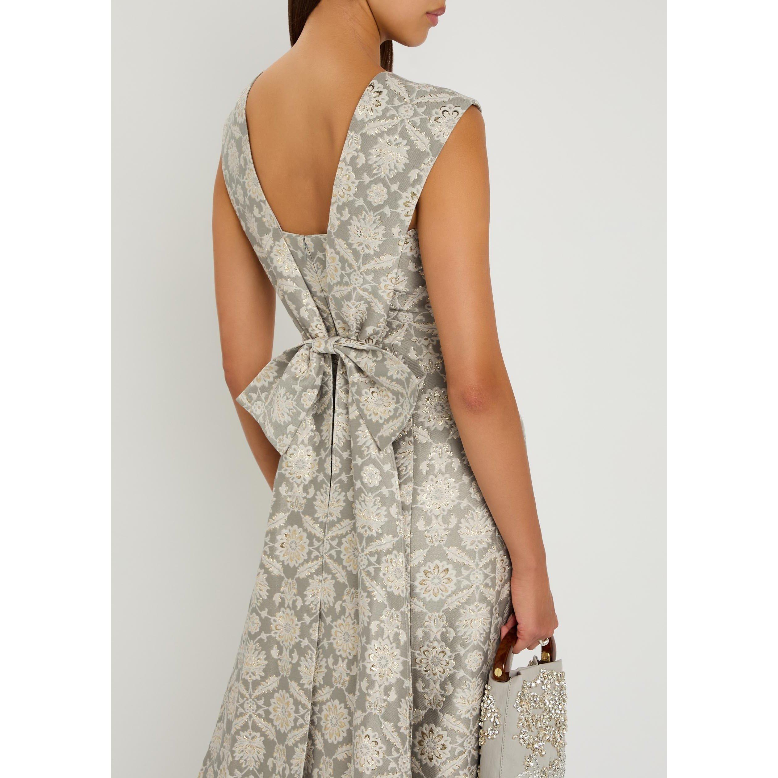 GREY - Huishan Zhang - Women's Patsy Jacquard Maxi Dress - 4