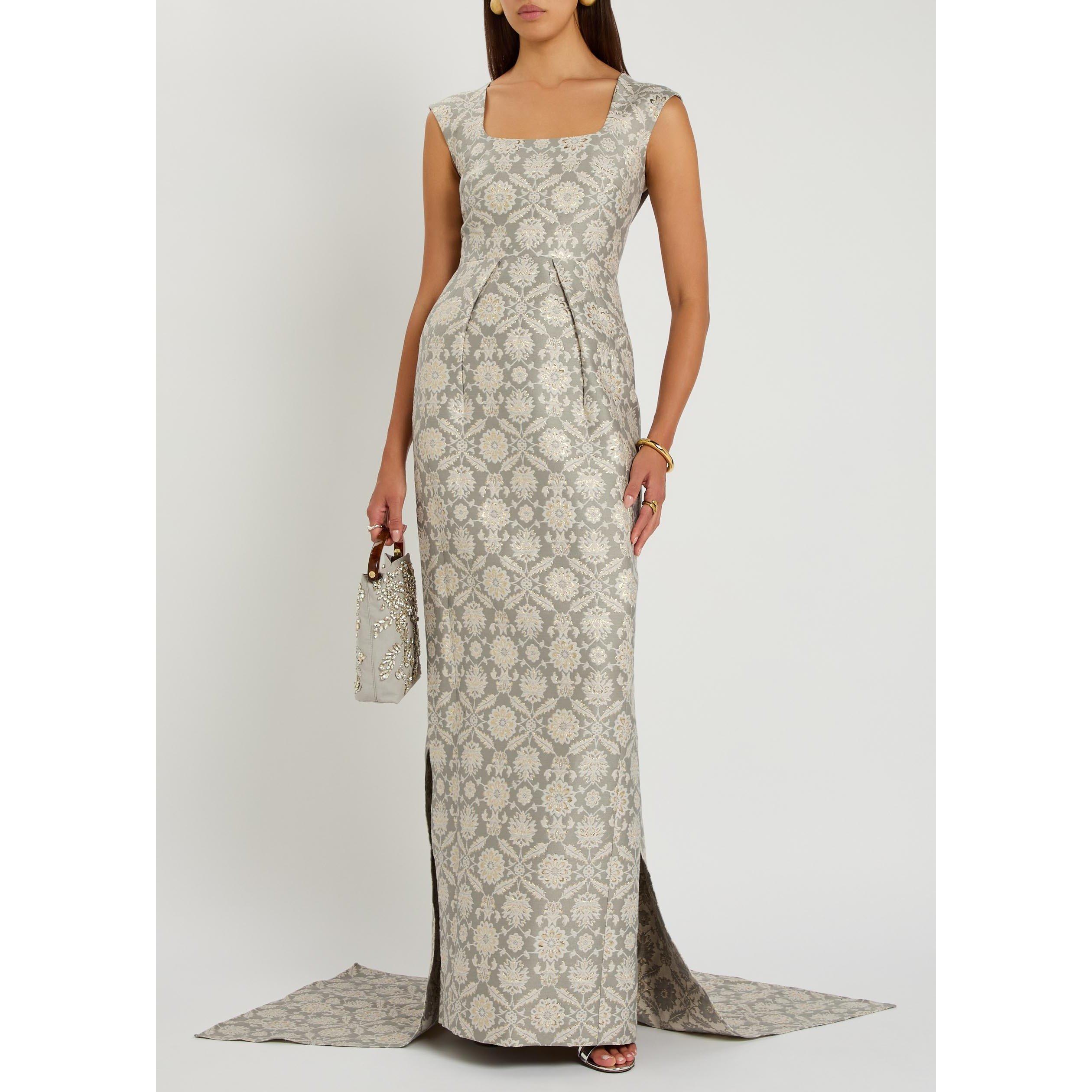 GREY - Huishan Zhang - Women's Patsy Jacquard Maxi Dress - 5