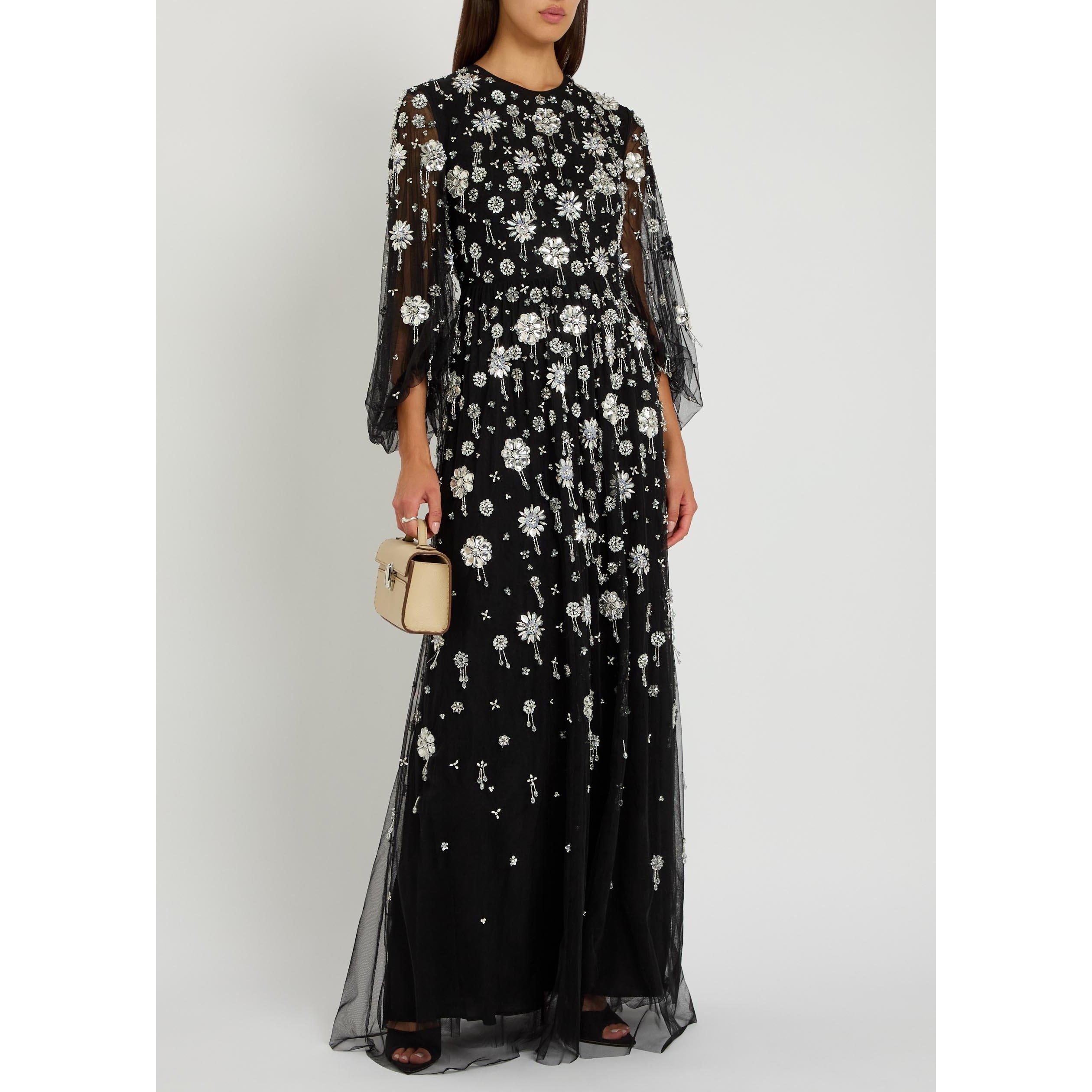 BLACK - Huishan Zhang - Women's Micheline Floral Embroidered Ball Gown - 5