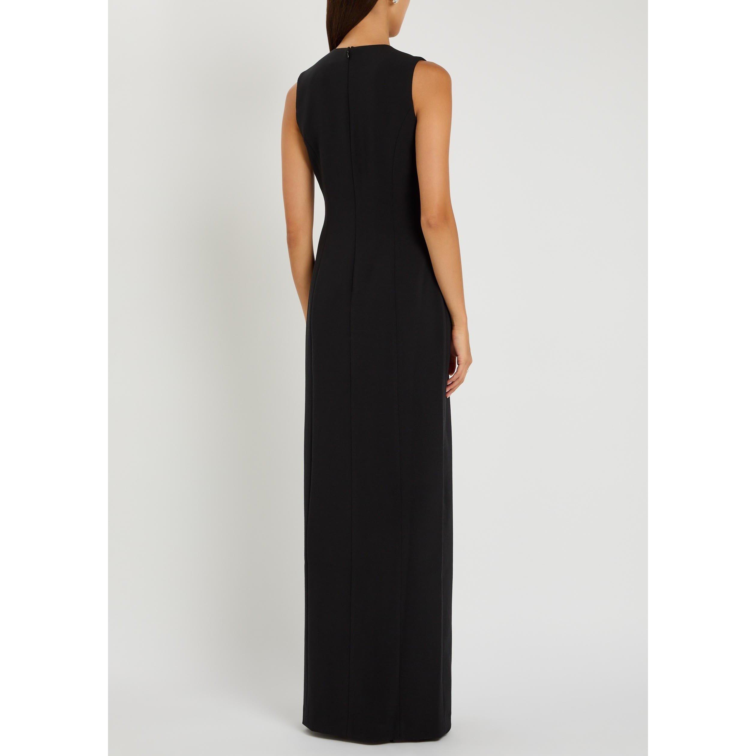 BLACK - Huishan Zhang - Women's Izmara Crepe Slim-Fit Maxi Dress - 3