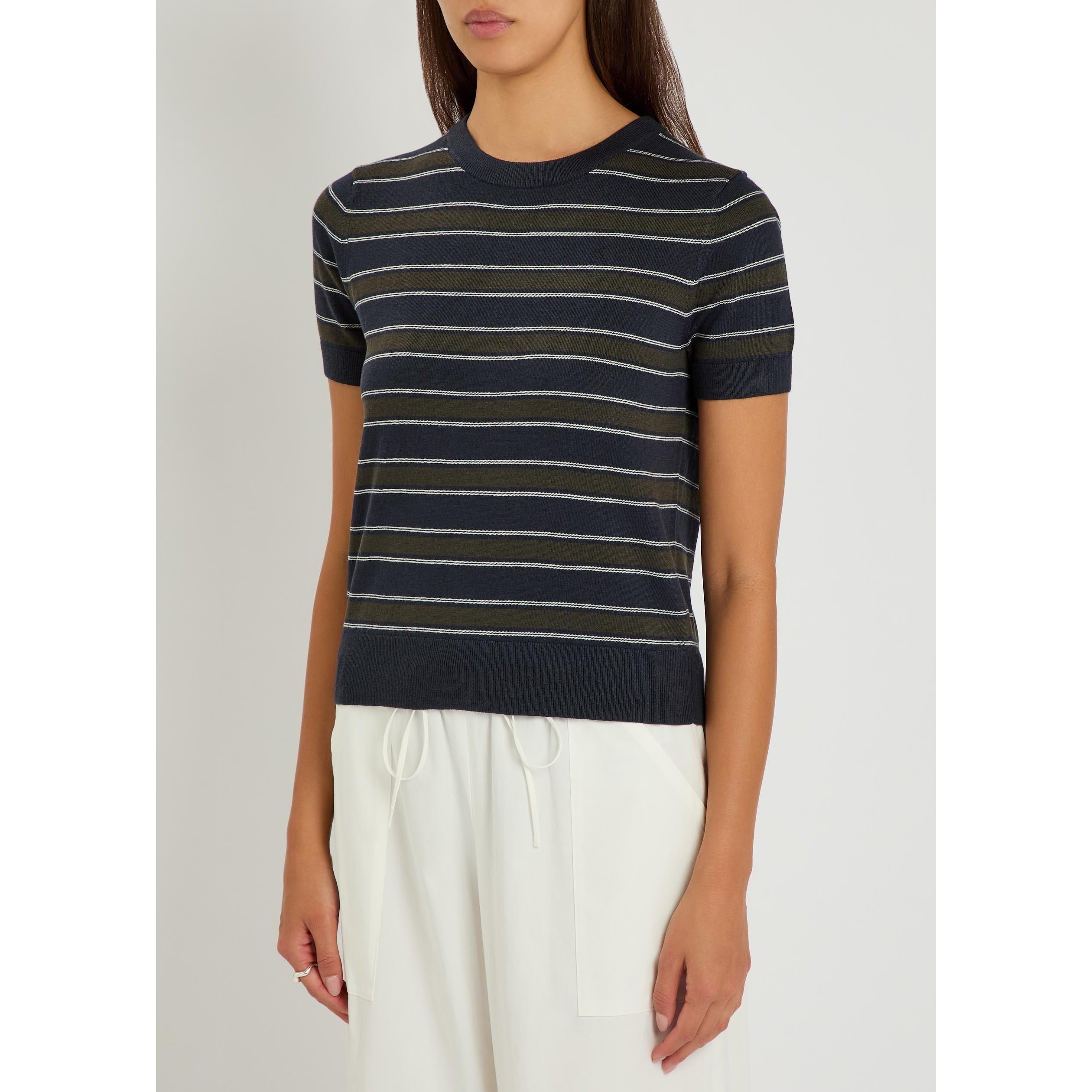 STRIPE - Vince - T STRIPED CASH BLEND TEE - 2