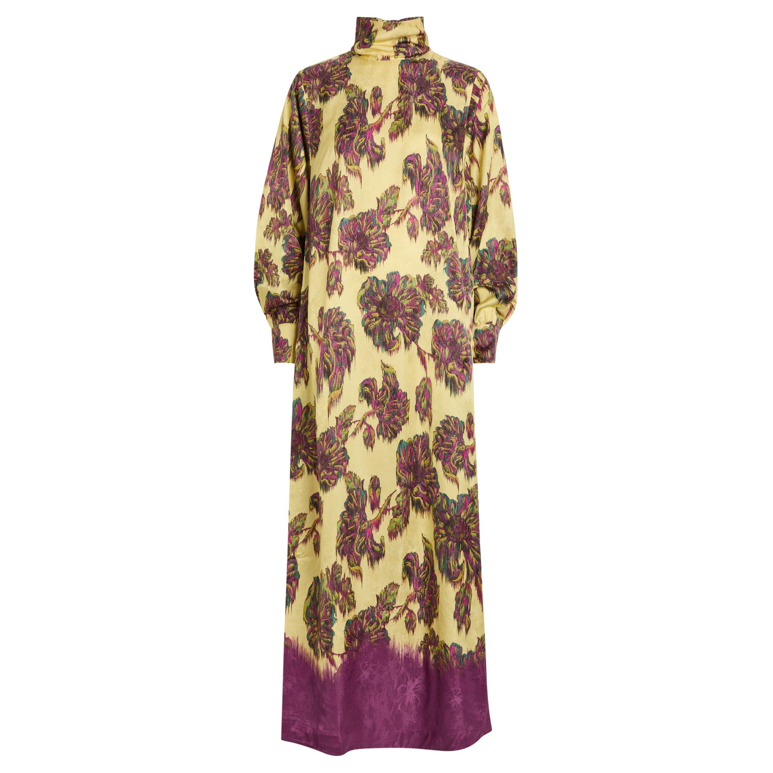MULTICOLOURED - Alemais - Women's Jerry Floral Jacquard Midi Dress - 1