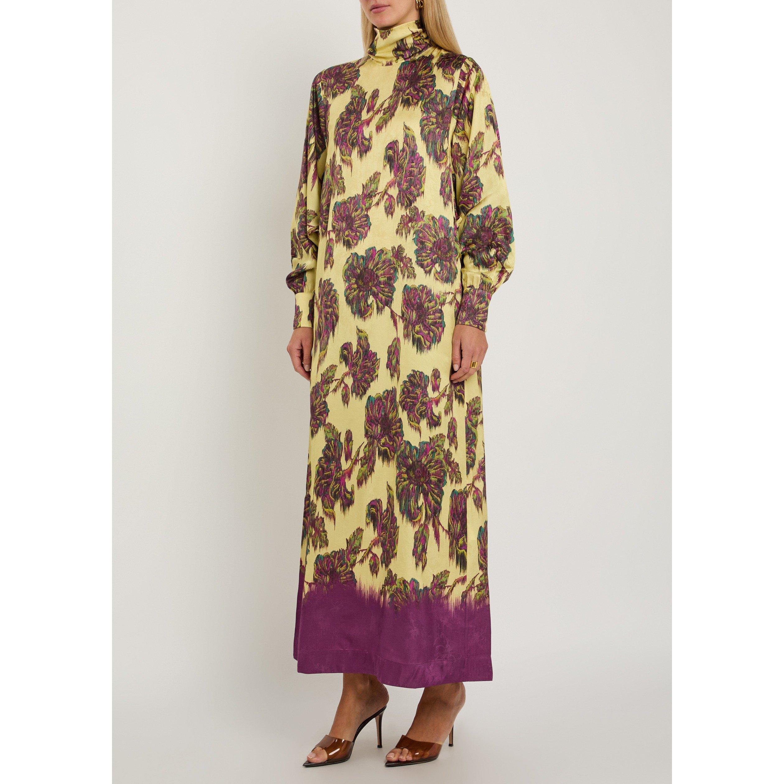 MULTICOLOURED - Alemais - Women's Jerry Floral Jacquard Midi Dress - 2