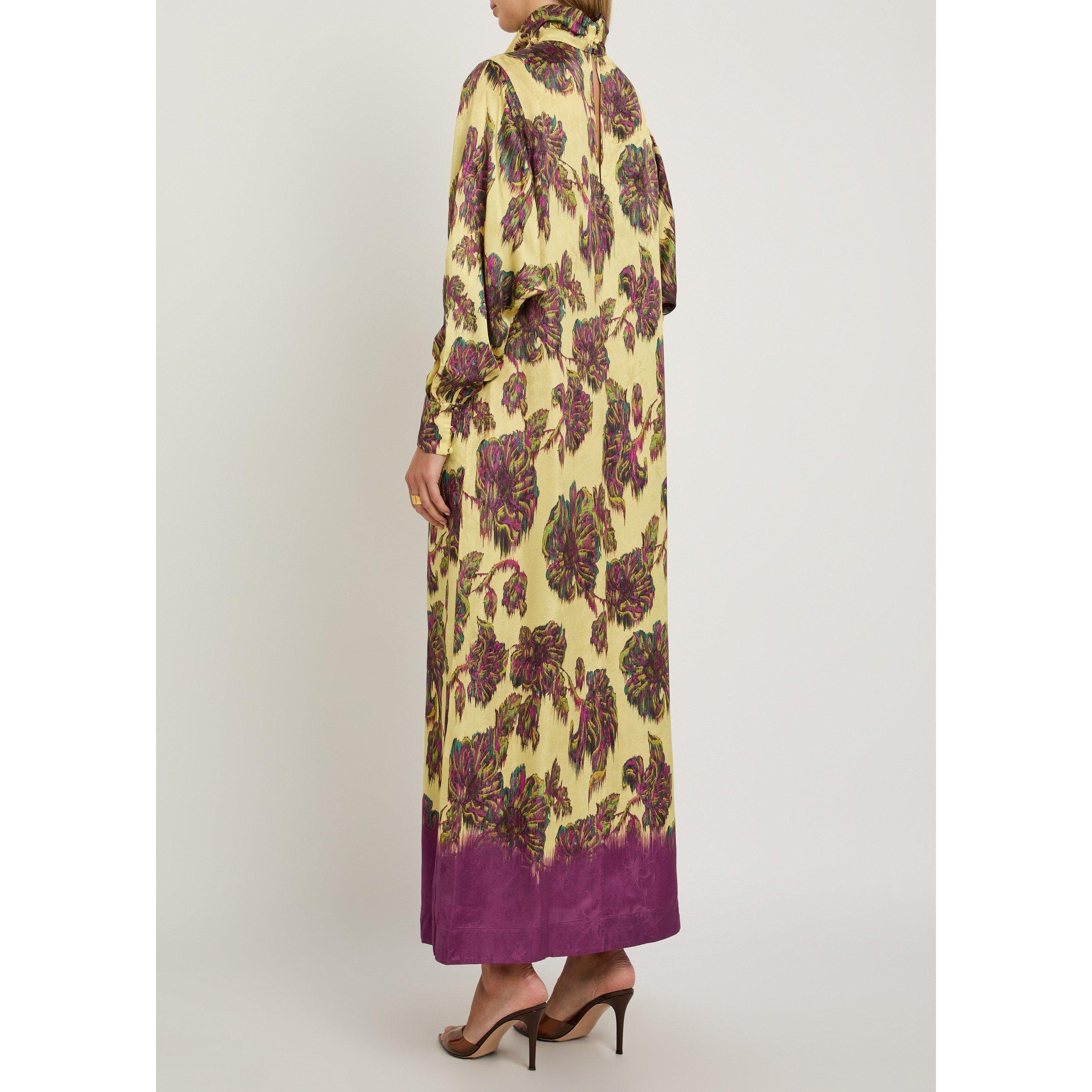 MULTICOLOURED - Alemais - Women's Jerry Floral Jacquard Midi Dress - 3
