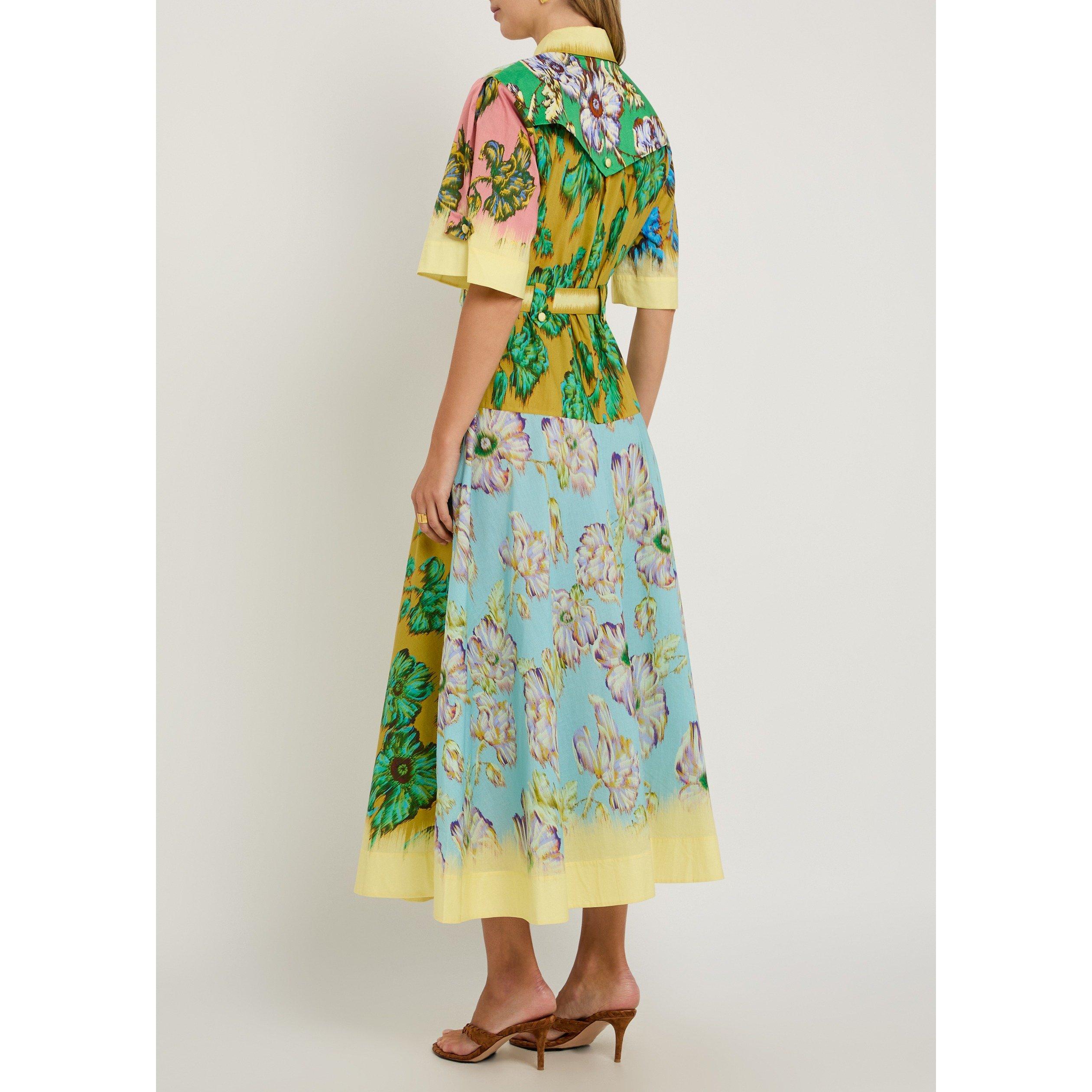 MULTICOLOURED - Alemais - Women's Jerry Floral Cotton Shirt-Dress - 3
