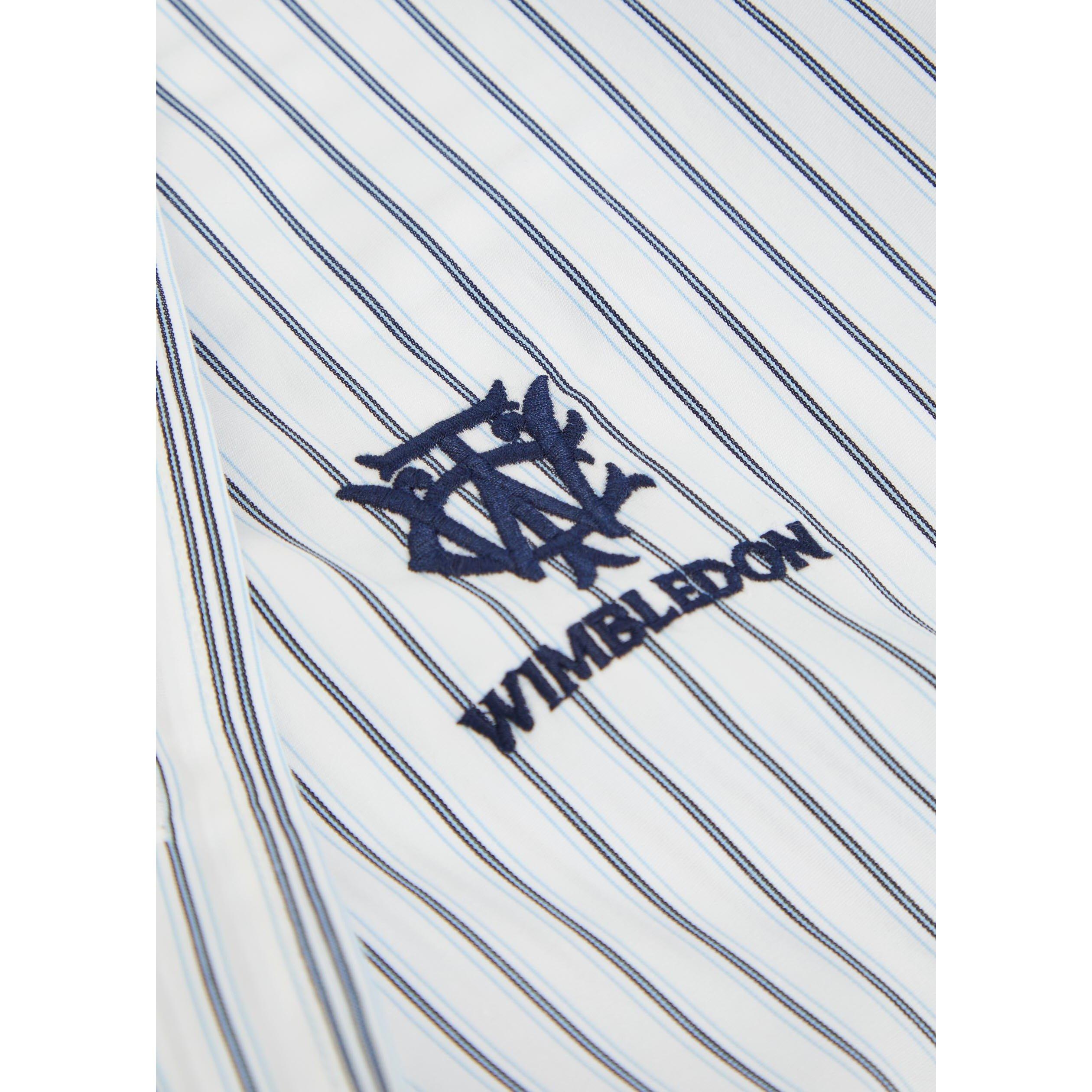 WHITE - Polo Ralph Lauren - Women's Wimbledon Striped Long-Sleeve Cotton Shirt - 4