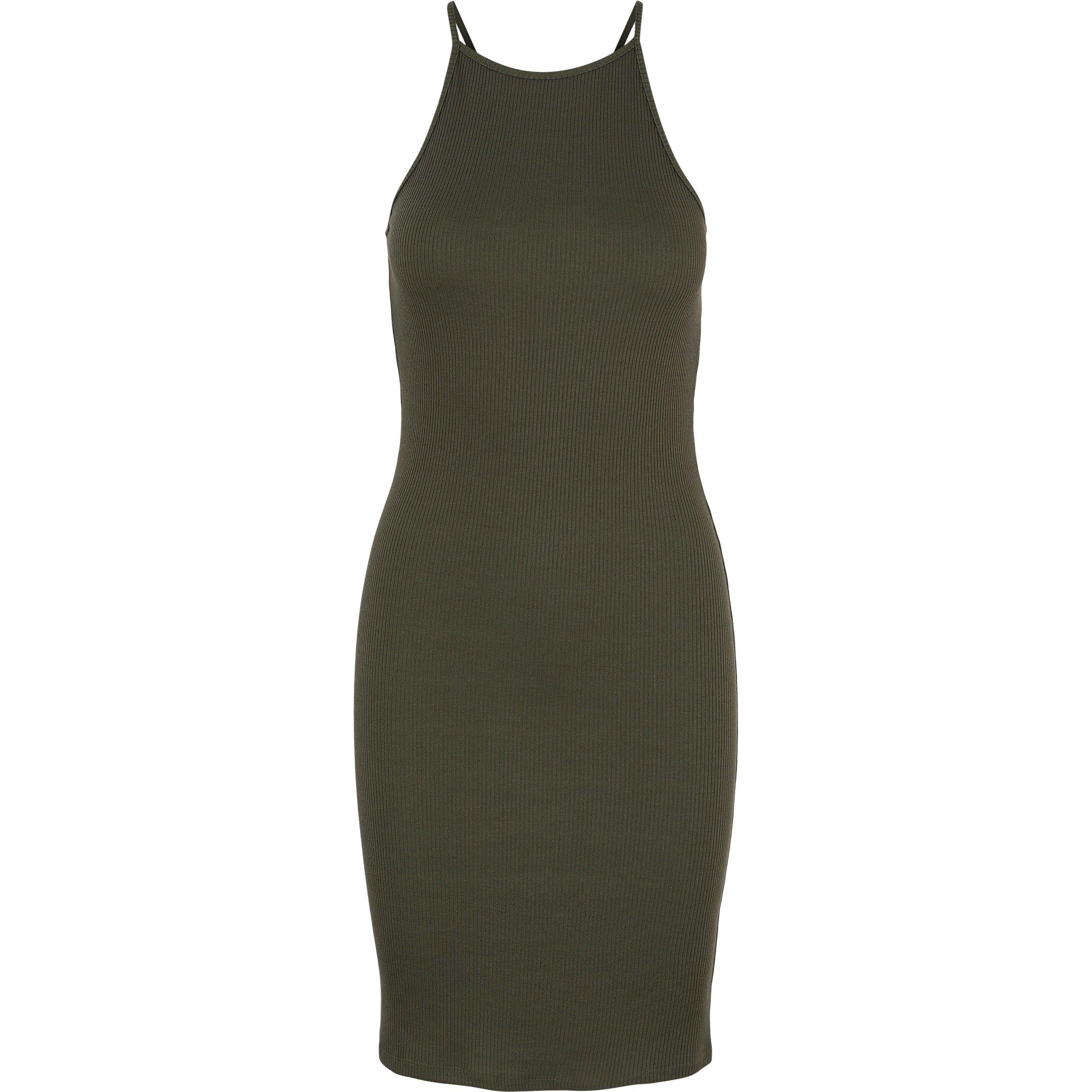 Donkergroen - Pieces - Women's Strap Mini Dress