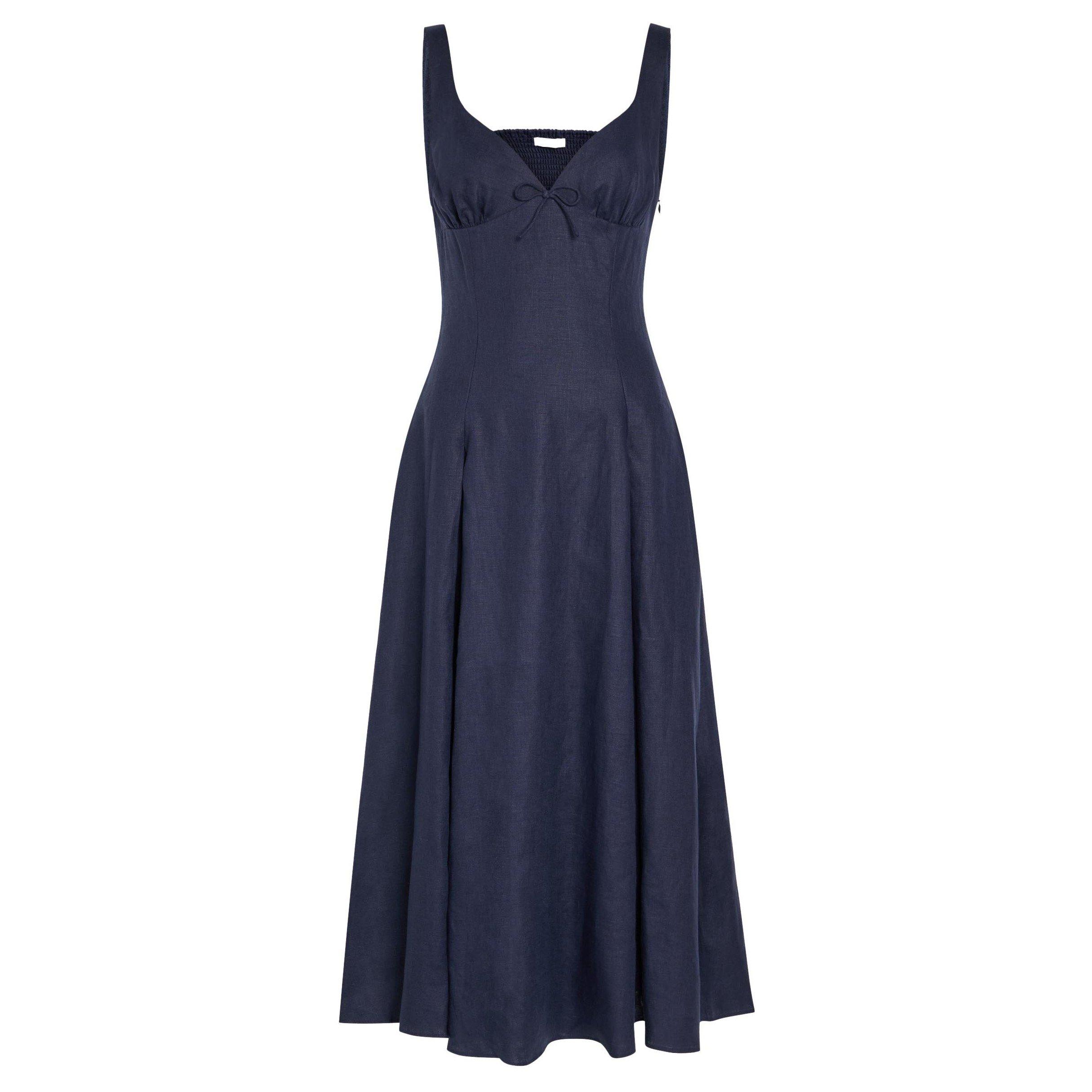 NAVY - Faithfull The Brand - ADALEE MIDI DRESS