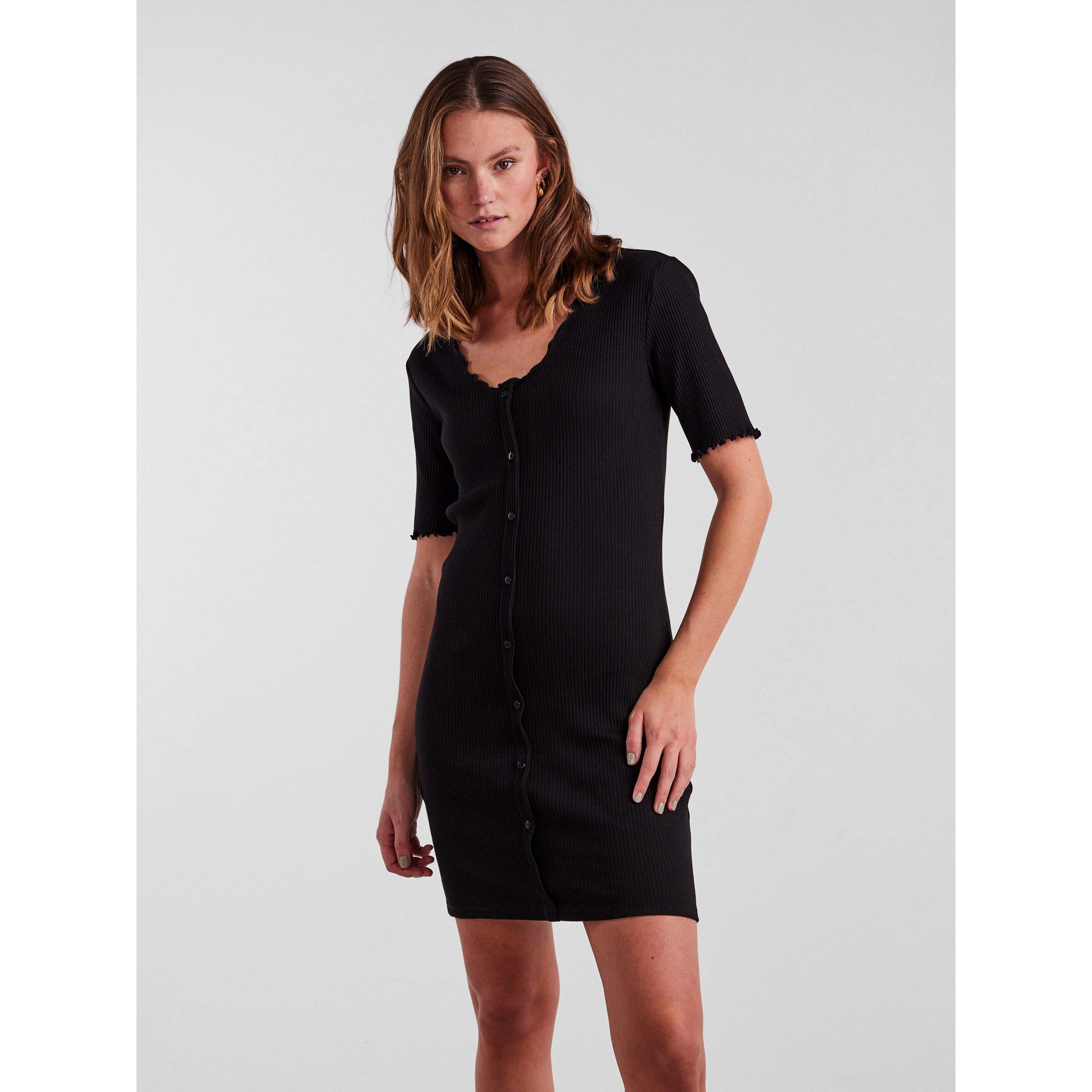 Black - Pieces - Women's Nukisa V-Neck Mini Dress - 1