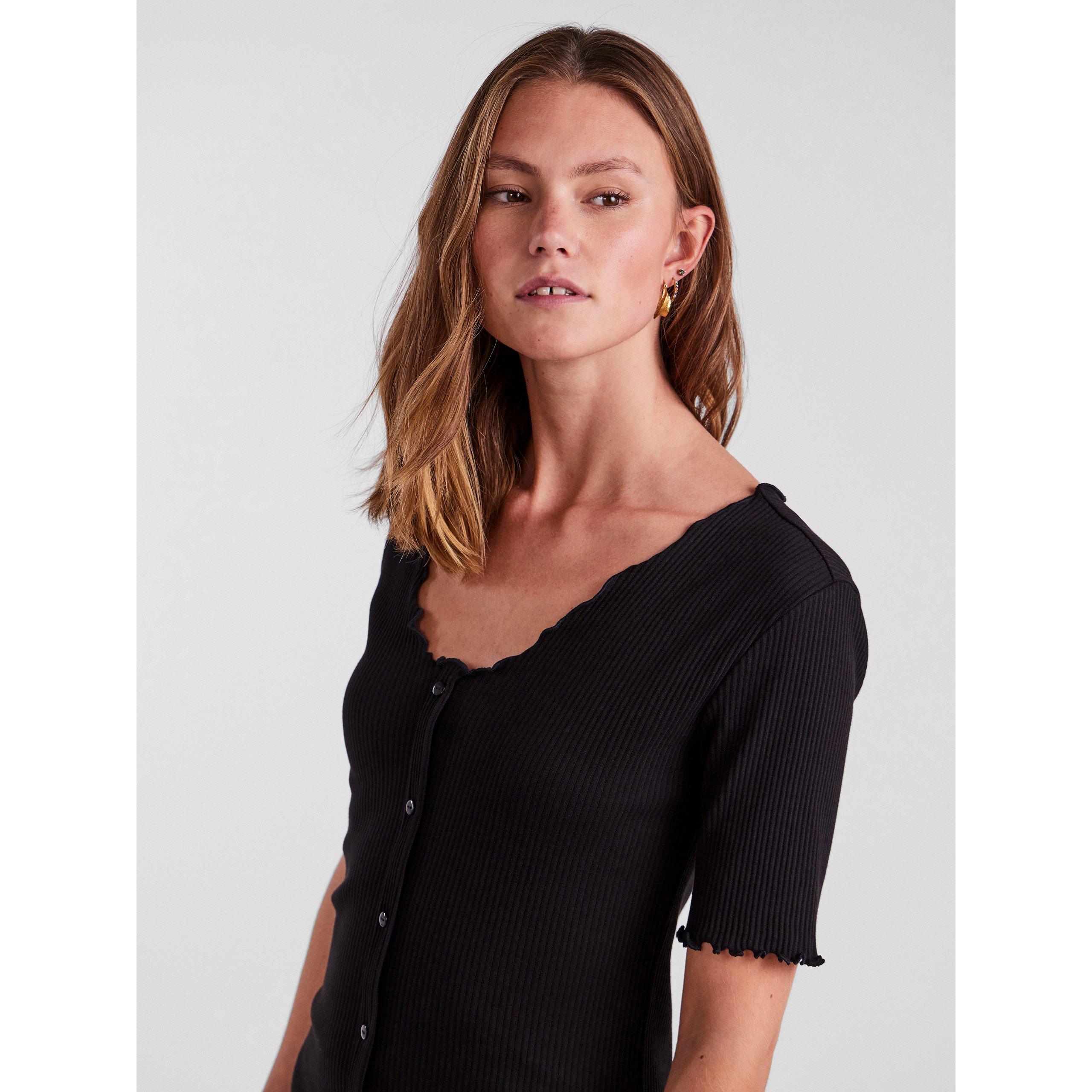 Black - Pieces - Women's Nukisa V-Neck Mini Dress - 4