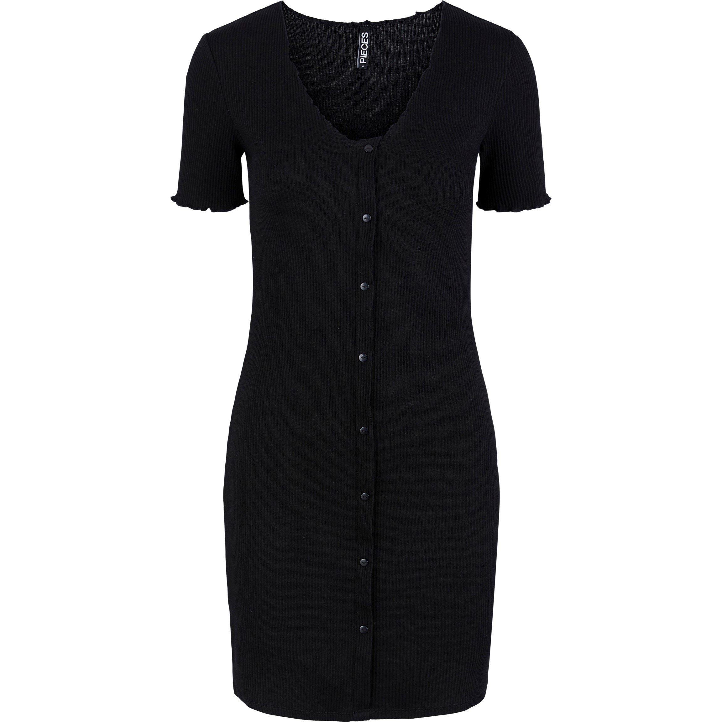 Black - Pieces - Women's Nukisa V-Neck Mini Dress - 5