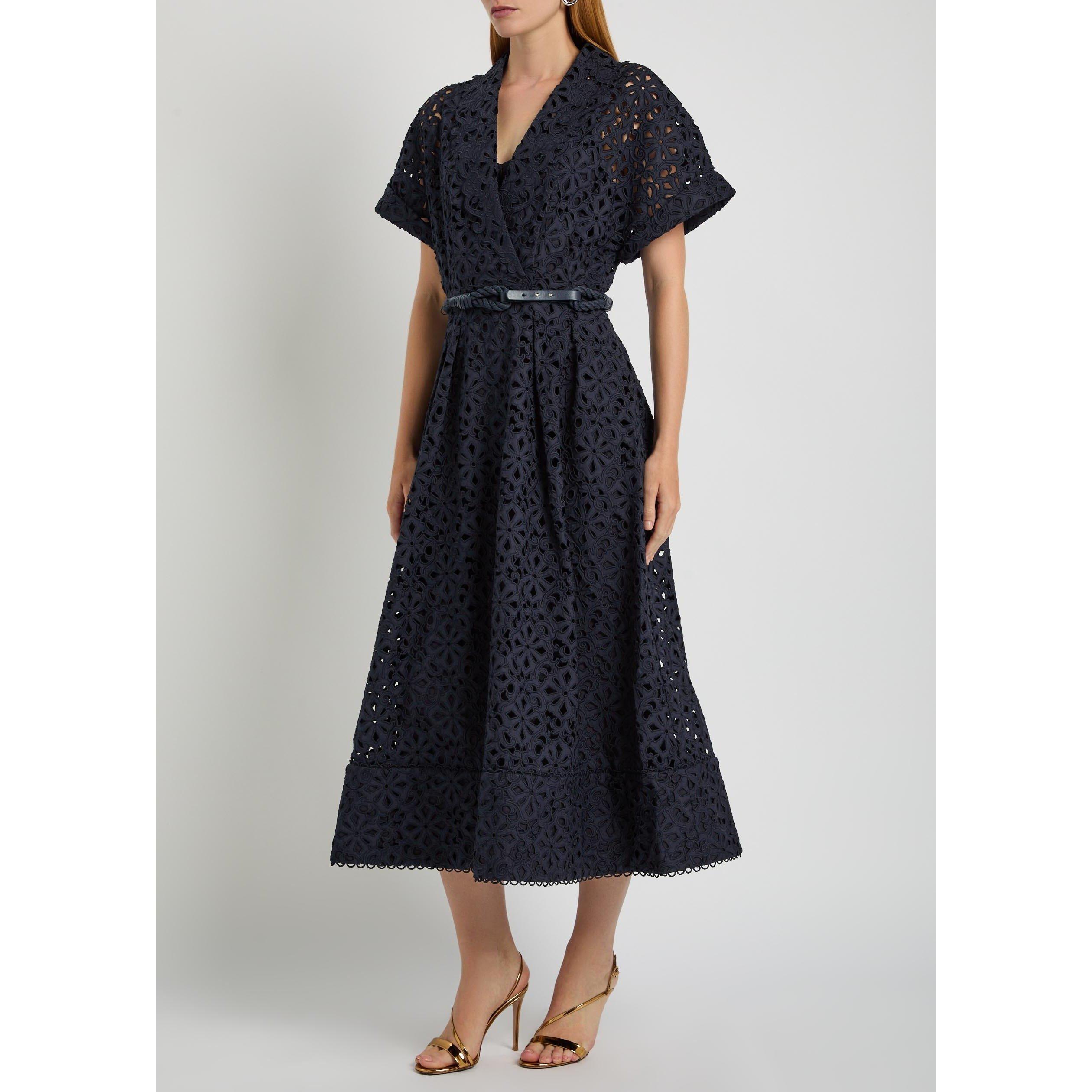 NAVY - Rebecca Vallance - Women's Antalya Cotton Midi Dress - 2
