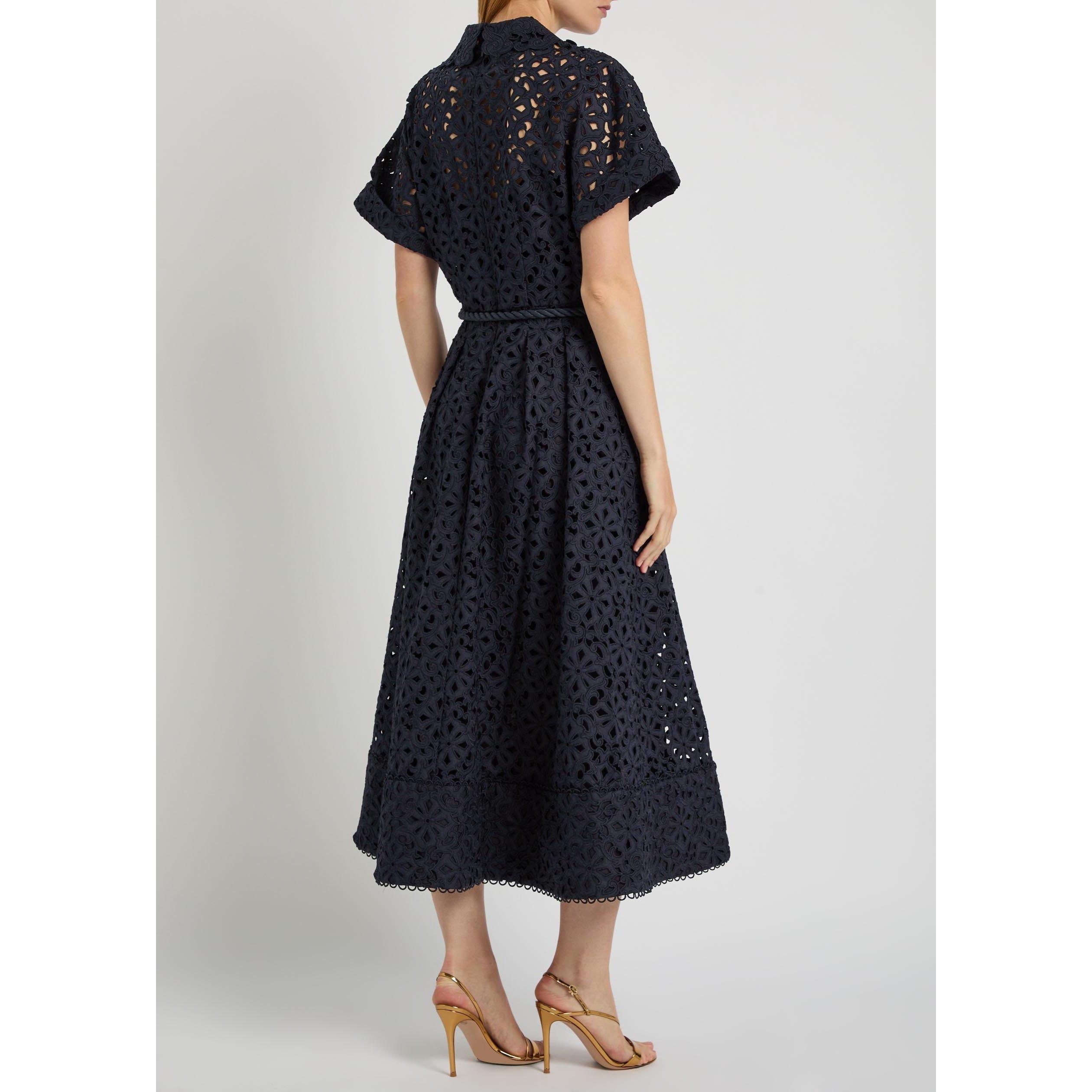 NAVY - Rebecca Vallance - Women's Antalya Cotton Midi Dress - 3