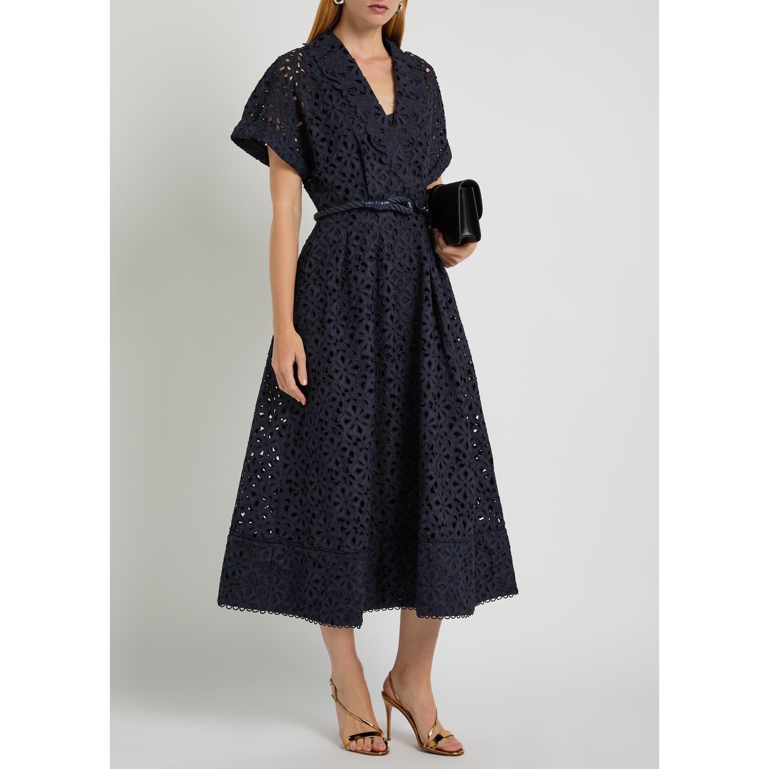 NAVY - Rebecca Vallance - Women's Antalya Cotton Midi Dress - 5