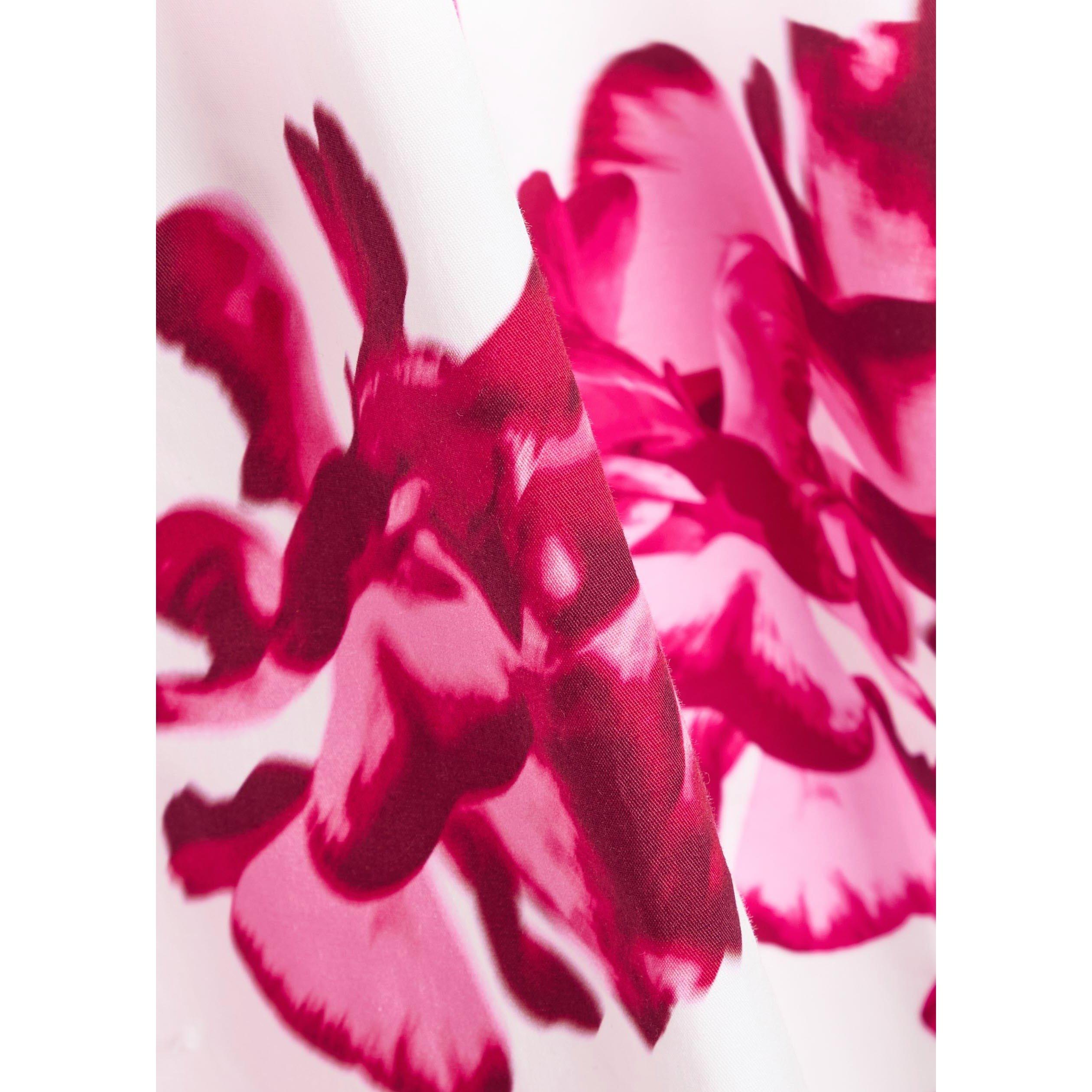 MULTICOLOURED - Rebecca Vallance - Women's Damask Rose Cotton Floral Midi A-Line Dress - 4