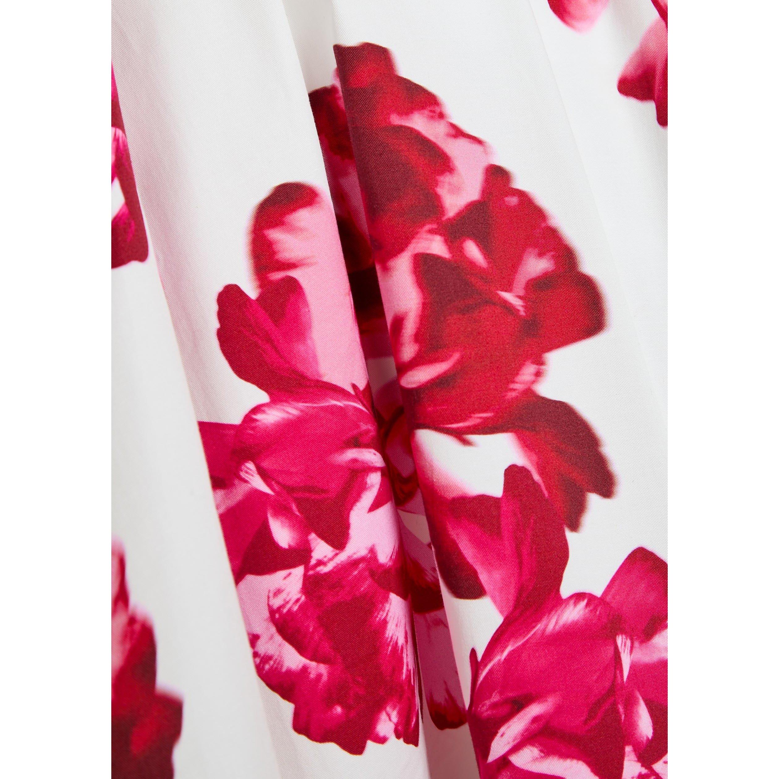 MULTICOLOURED - Rebecca Vallance - Women's Damask Rose Cotton Slim-Fit Mini Dress - 4