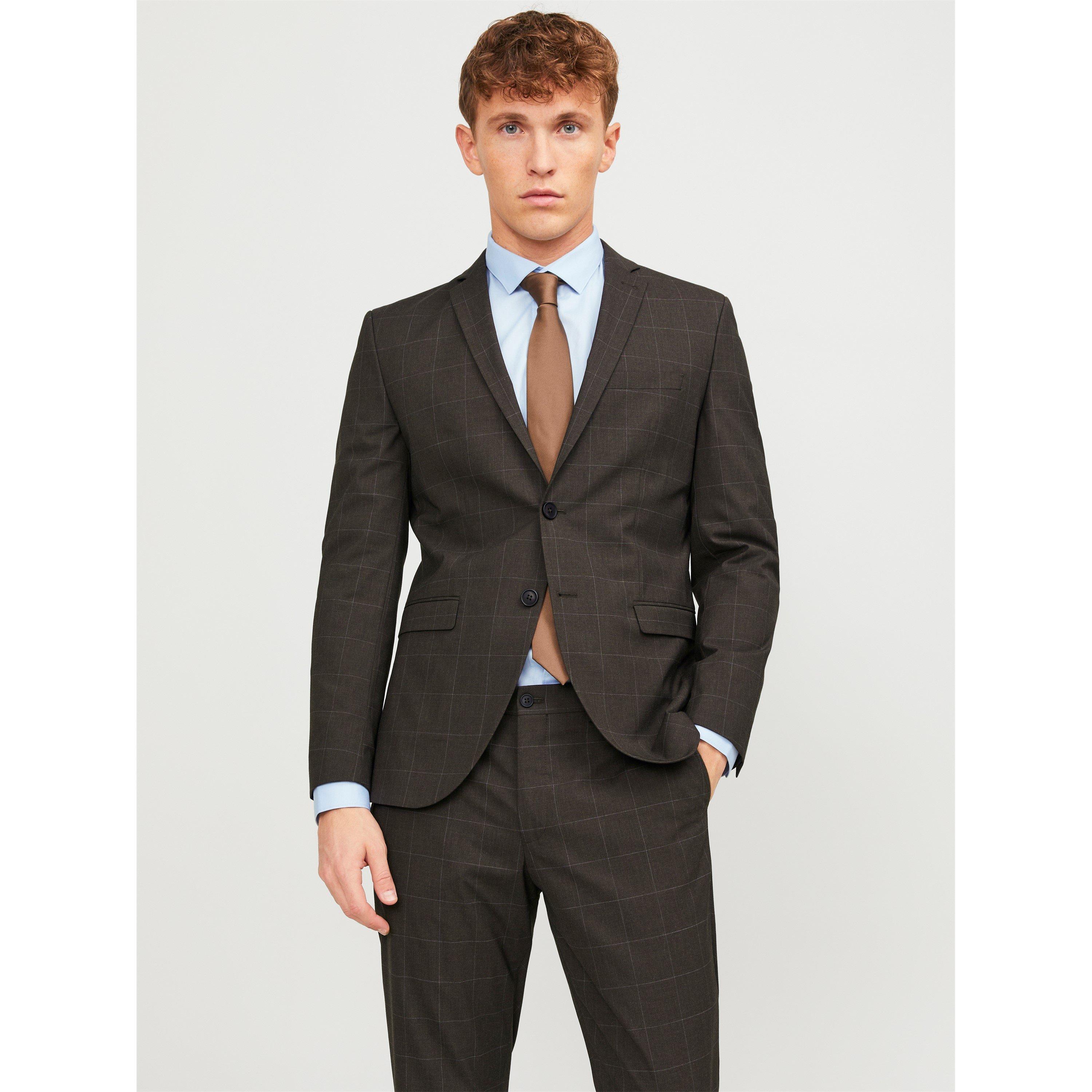 Choco Torte - Jack and Jones - Men's Chequered Structured Blazer - 1