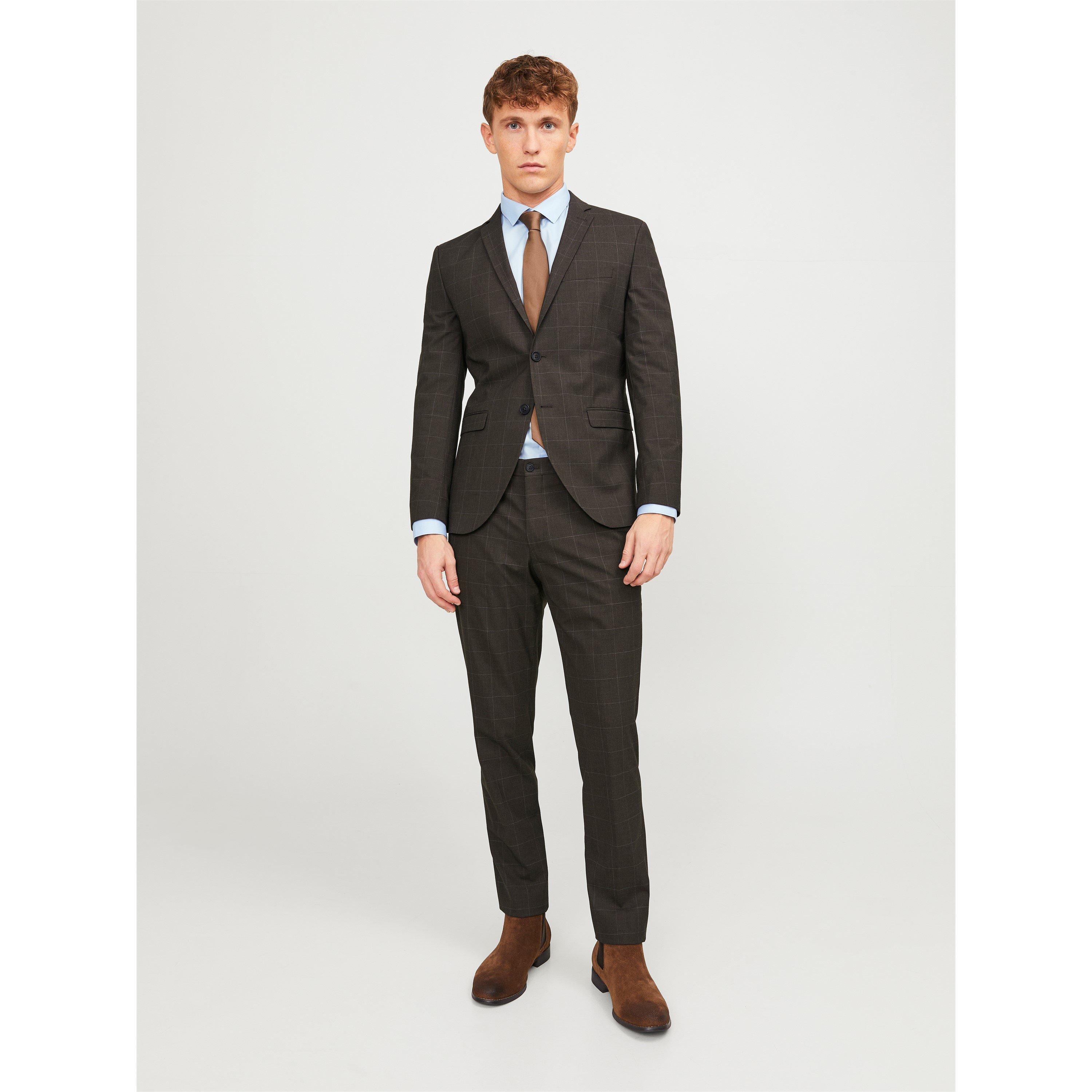 Čokoladna torta - Jack and Jones - Men's Chequered Structured Blazer - 2