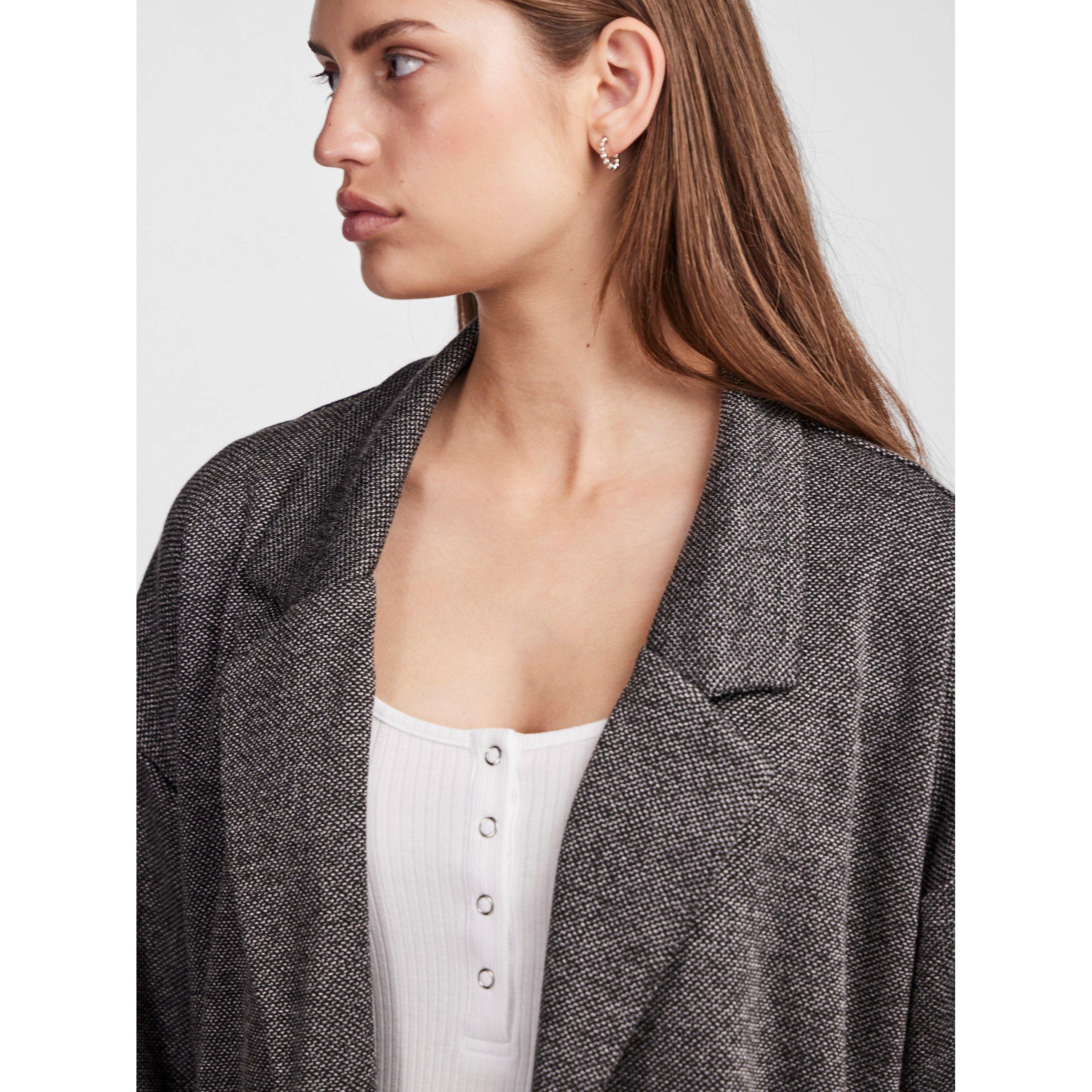 Dark Grey - Pieces - Women's Coatigan - 4