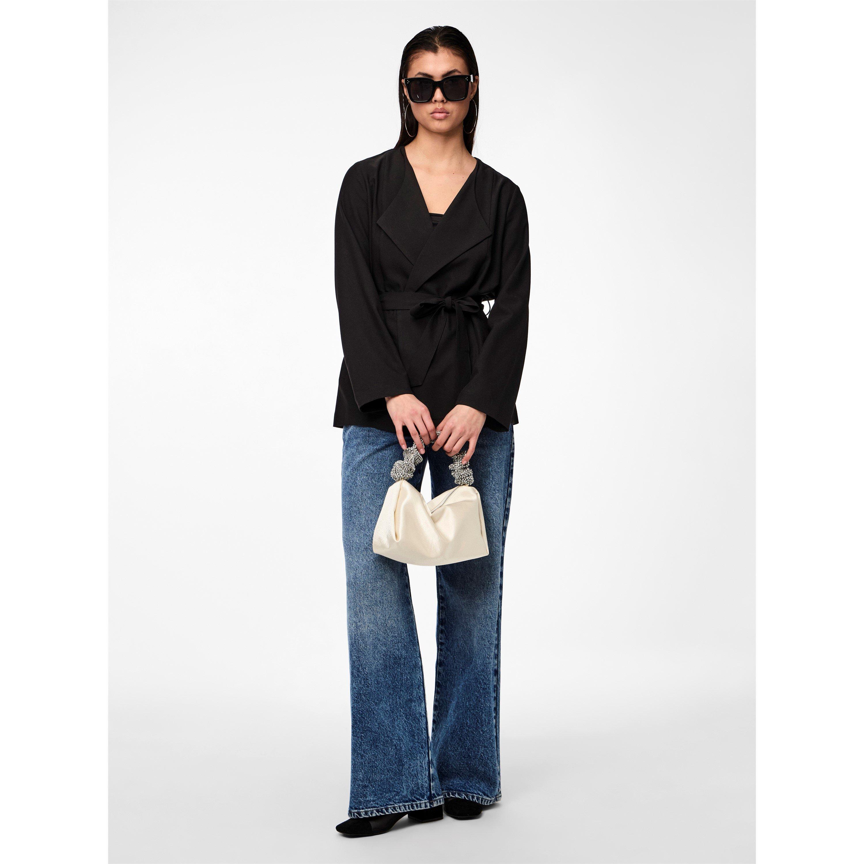 Schwarz - Pieces - Women's Tailored Structured Blazer - 4