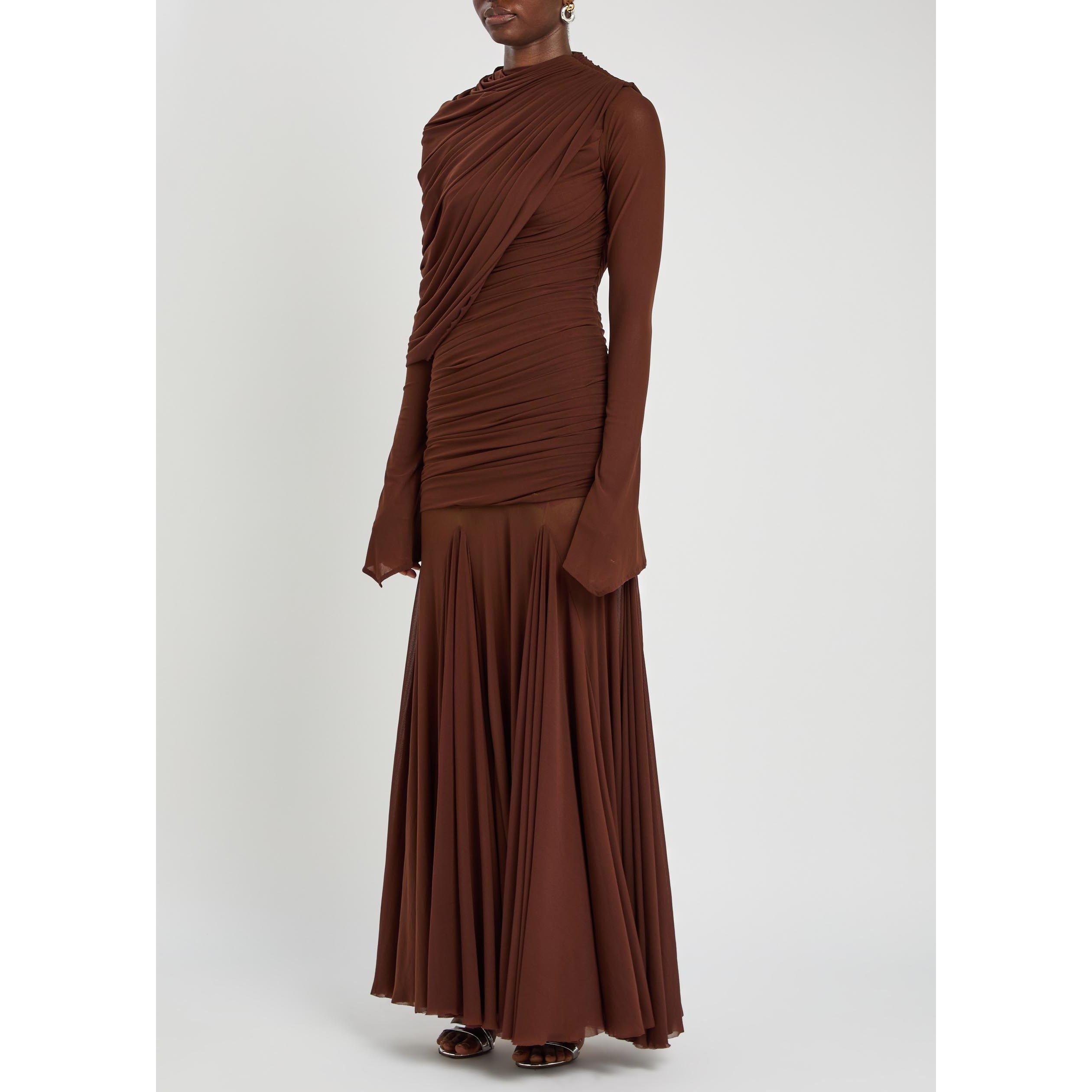 DARK BROWN - Unknown - Women's Oakland Slim-Fit Maxi Dress - 2