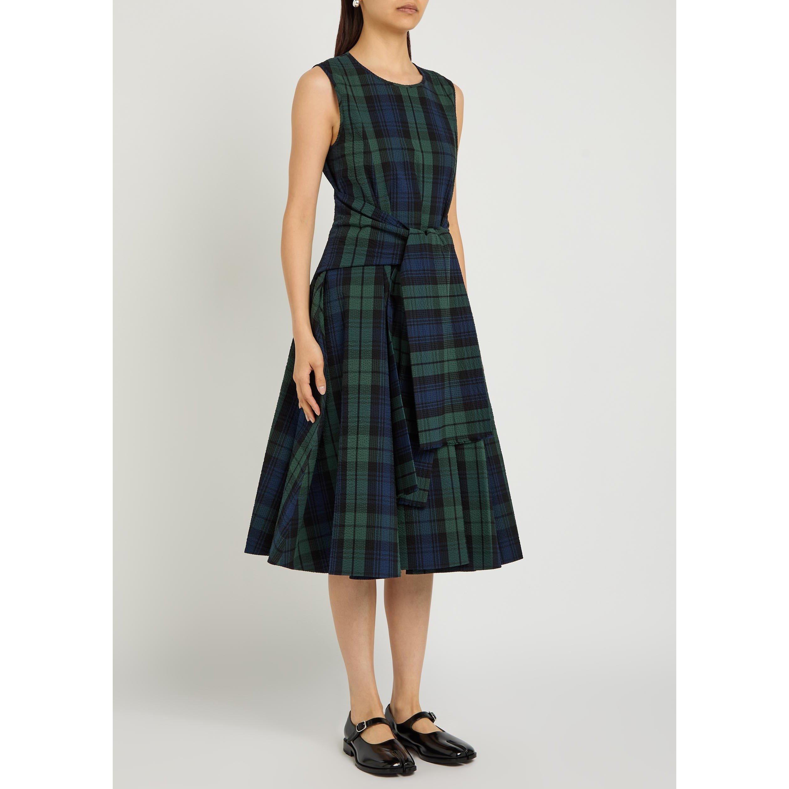 GREEN AND OTHER - JW Anderson - Women's Cloqué Cotton A-Line Dress - 2