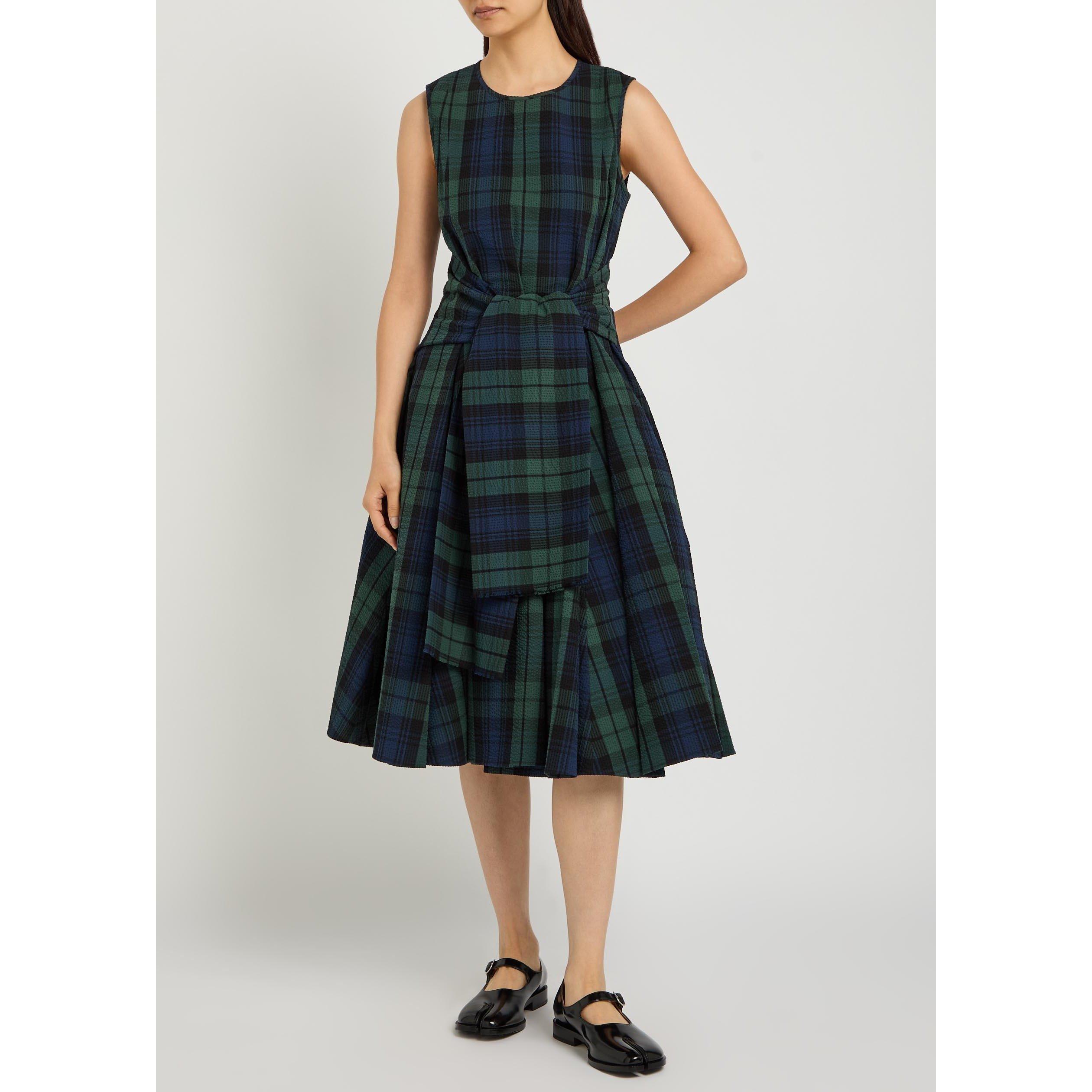 GREEN AND OTHER - JW Anderson - Women's Cloqué Cotton A-Line Dress - 5
