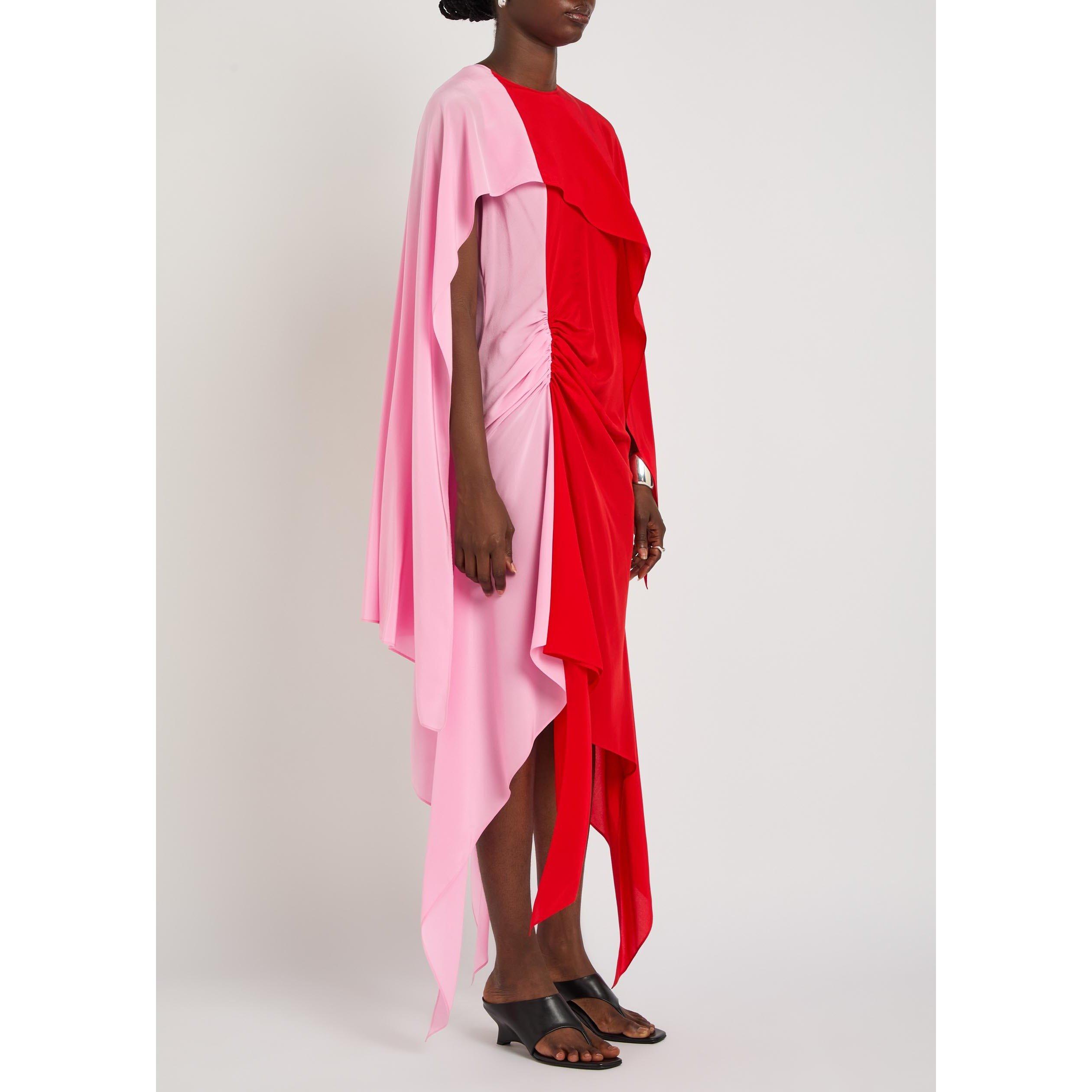RED AND OTHER - JW Anderson - Women's Cape Silk Maxi Dress - 2