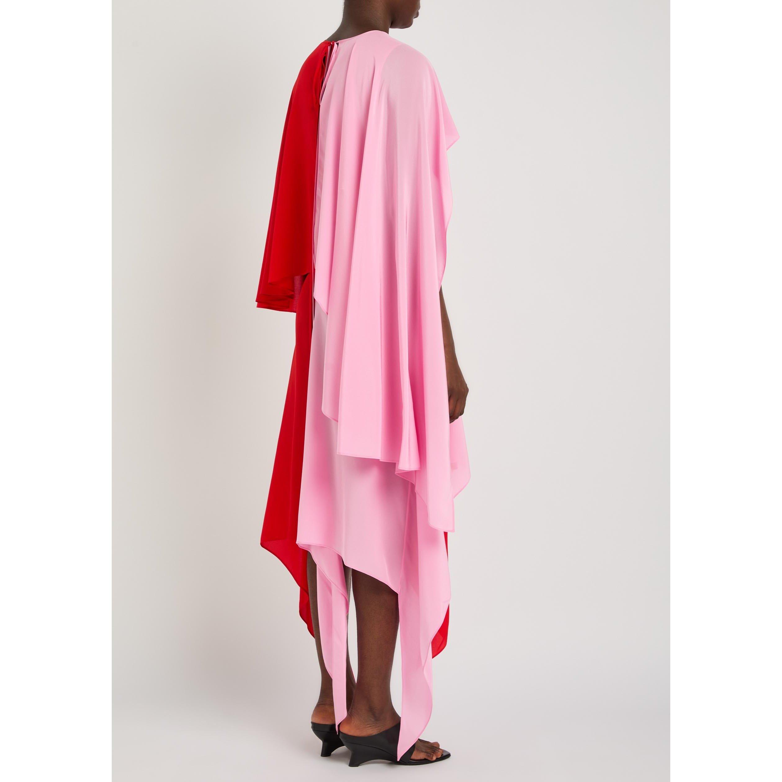 RED AND OTHER - JW Anderson - Women's Cape Silk Maxi Dress - 3