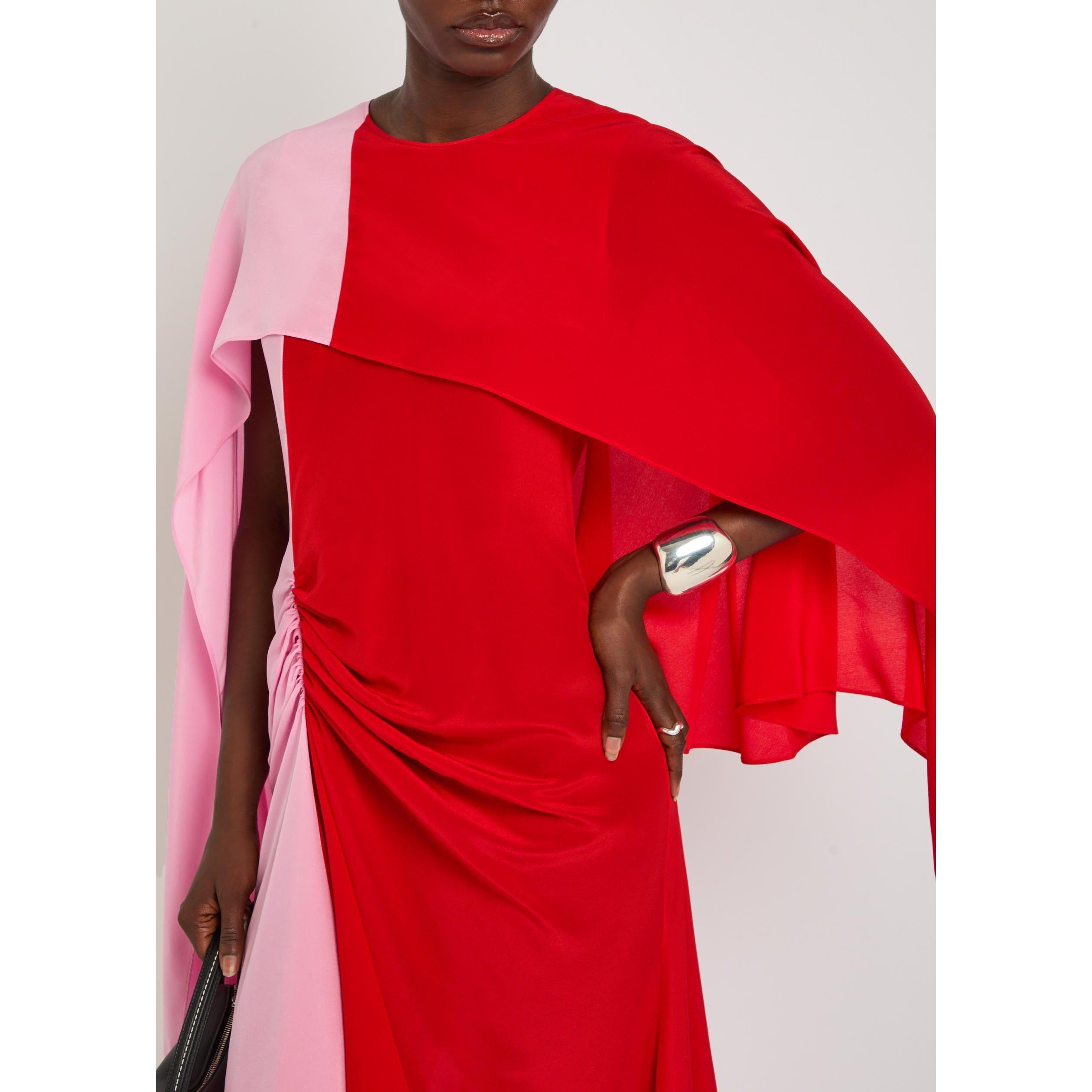 RED AND OTHER - JW Anderson - Women's Cape Silk Maxi Dress - 4