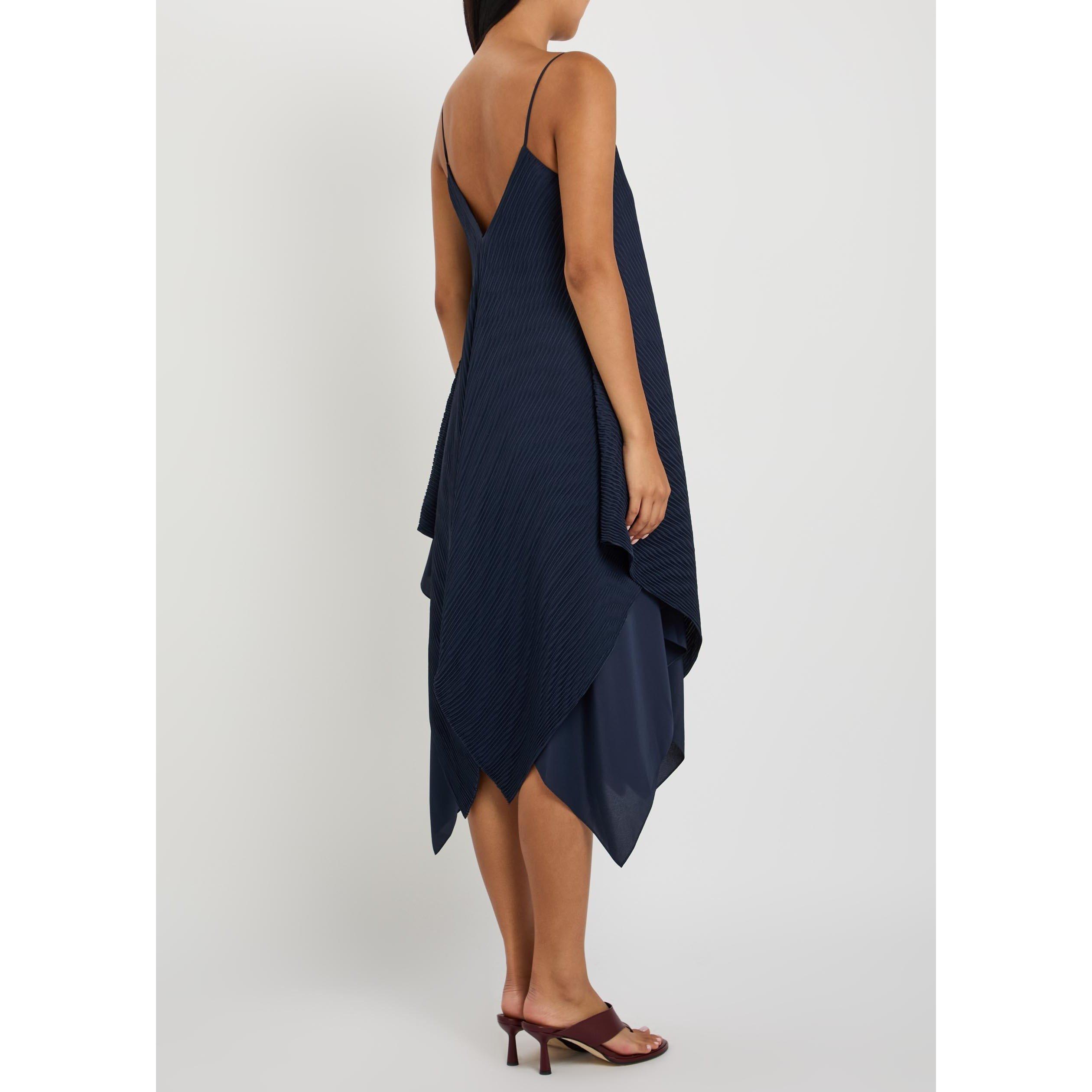 NAVY - JW Anderson - Women's Pleated V-Neck Slip Dress - 3