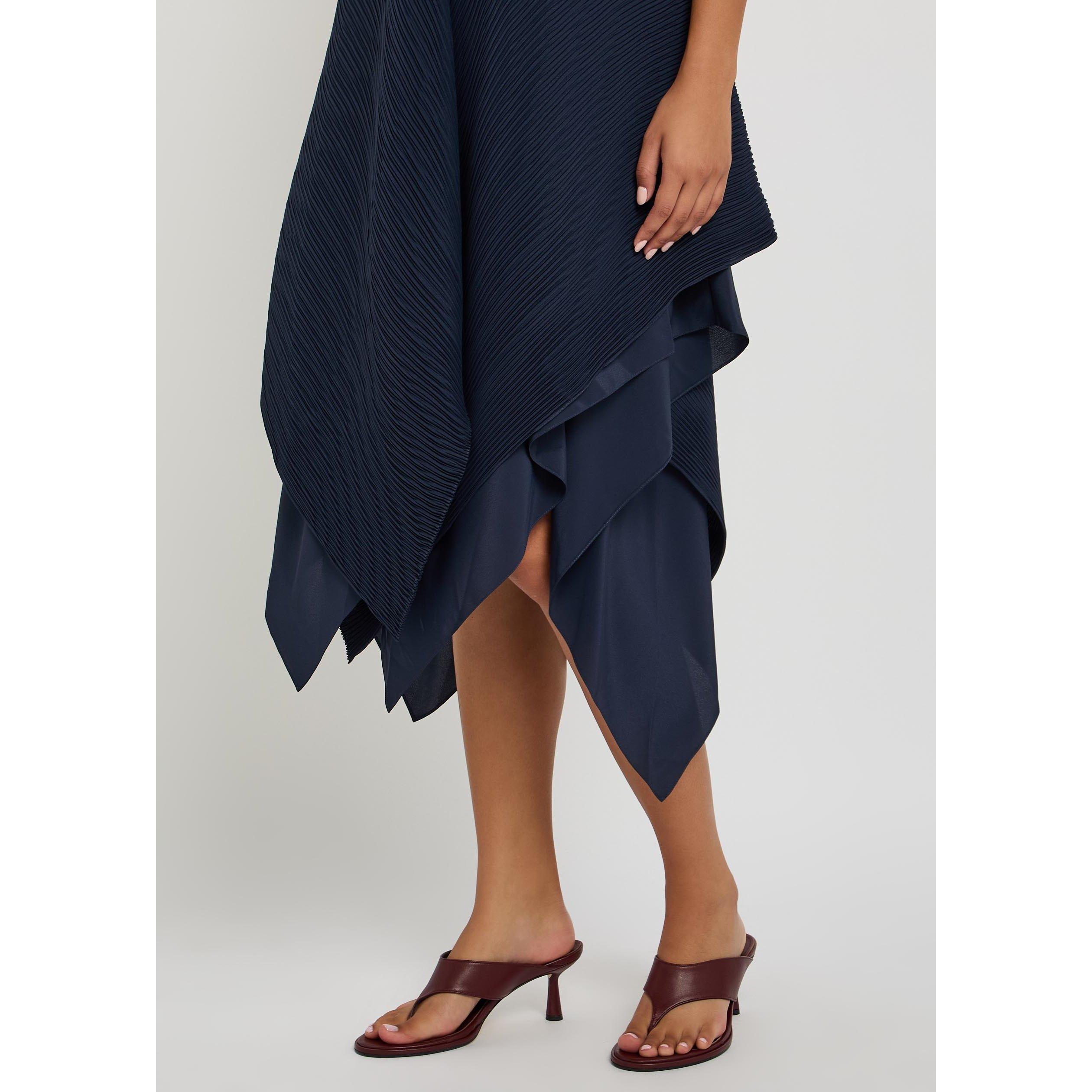 NAVY - JW Anderson - Women's Pleated V-Neck Slip Dress - 4