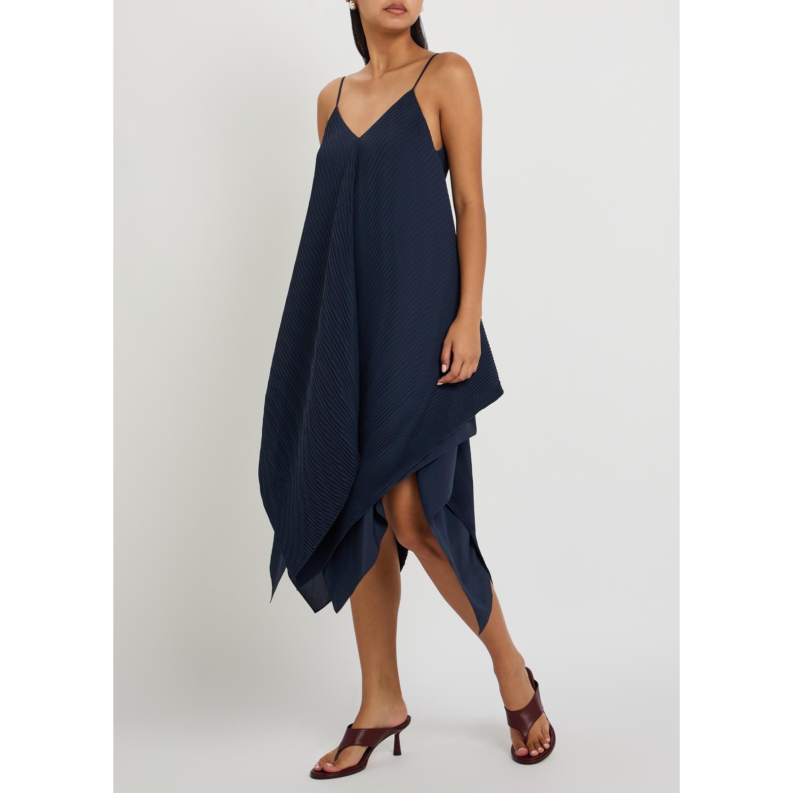 NAVY - JW Anderson - Women's Pleated V-Neck Slip Dress - 5