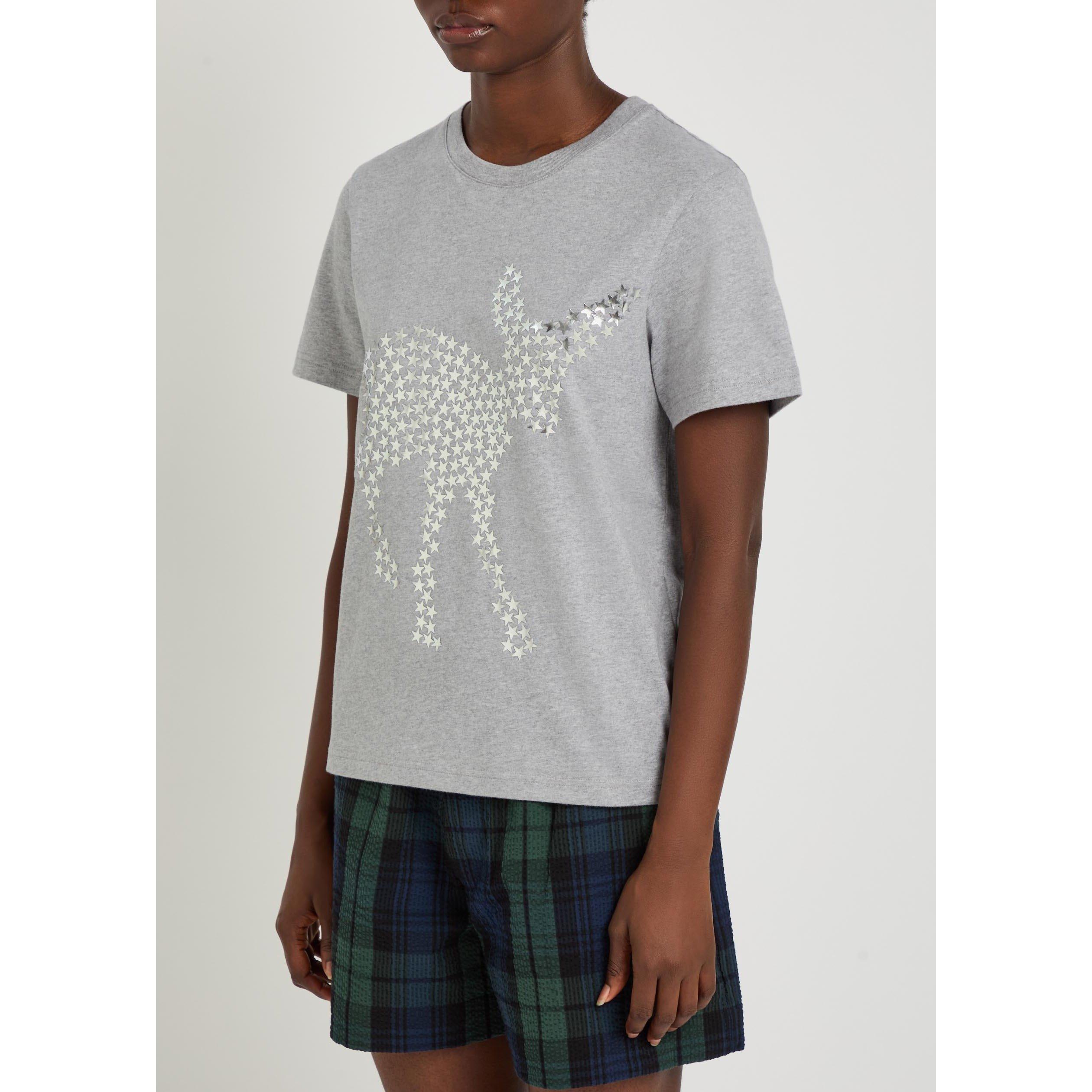 GREY AND OTHER - JW Anderson - Women's Animal Stars Cotton T-Shirt - 2