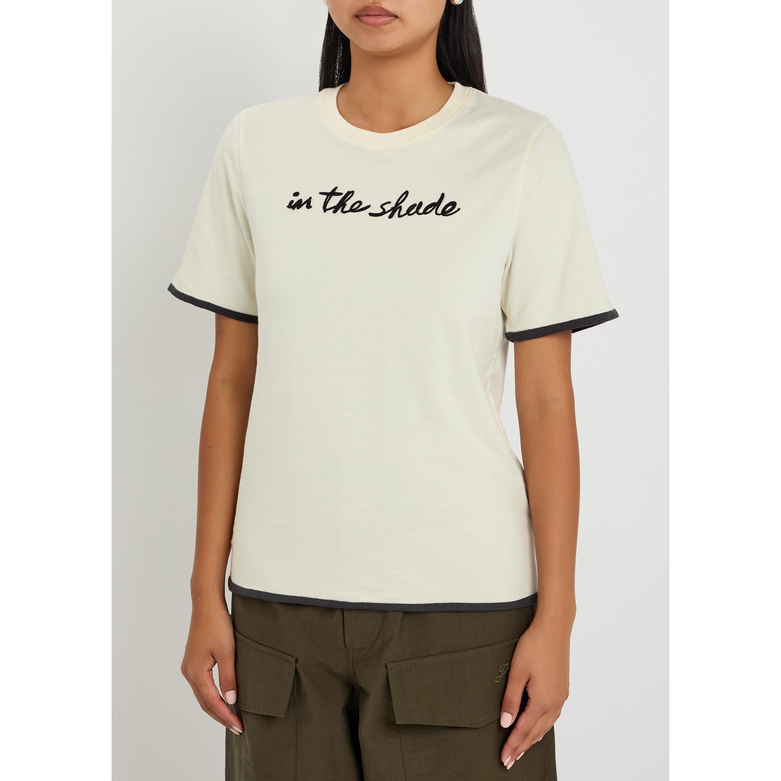 ECRU - JW Anderson - Women's In the Shade Cotton Short-Sleeve Crew-Neck T-Shirt - 2
