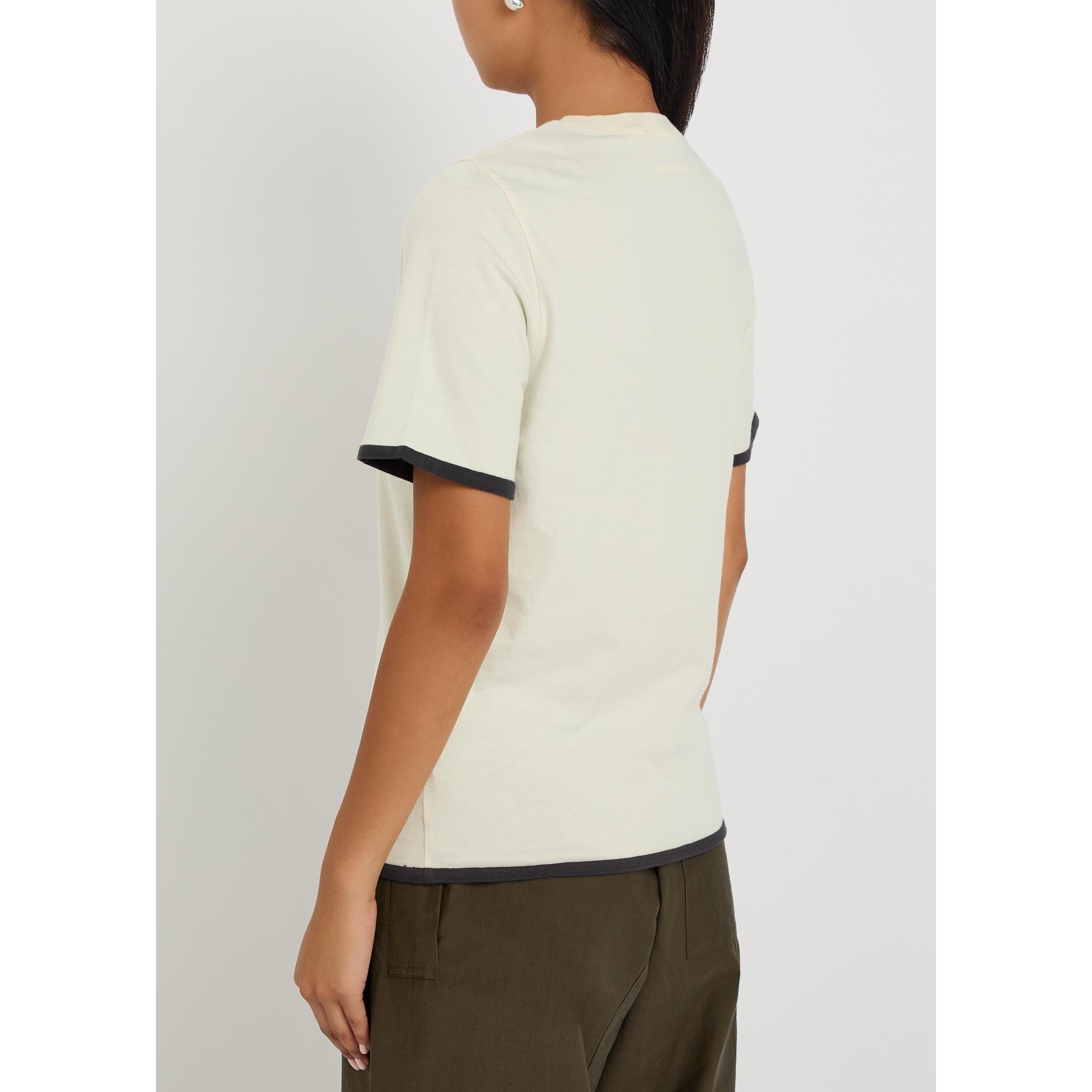 ECRU - JW Anderson - Women's In the Shade Cotton Short-Sleeve Crew-Neck T-Shirt - 3